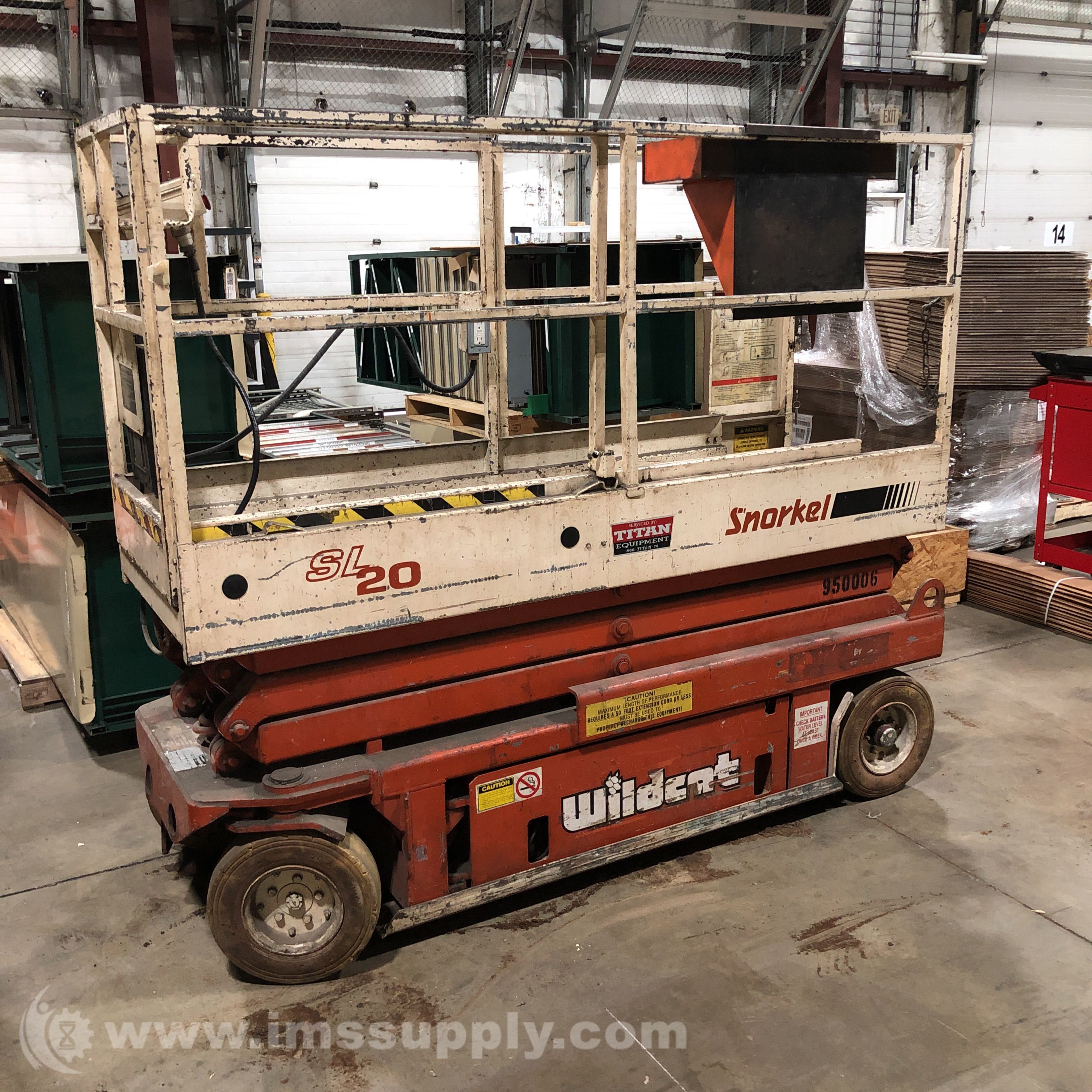 Snorkel SL-20 Wildcat Scissor Lift, 20 ft Height, 800 lb Capacity