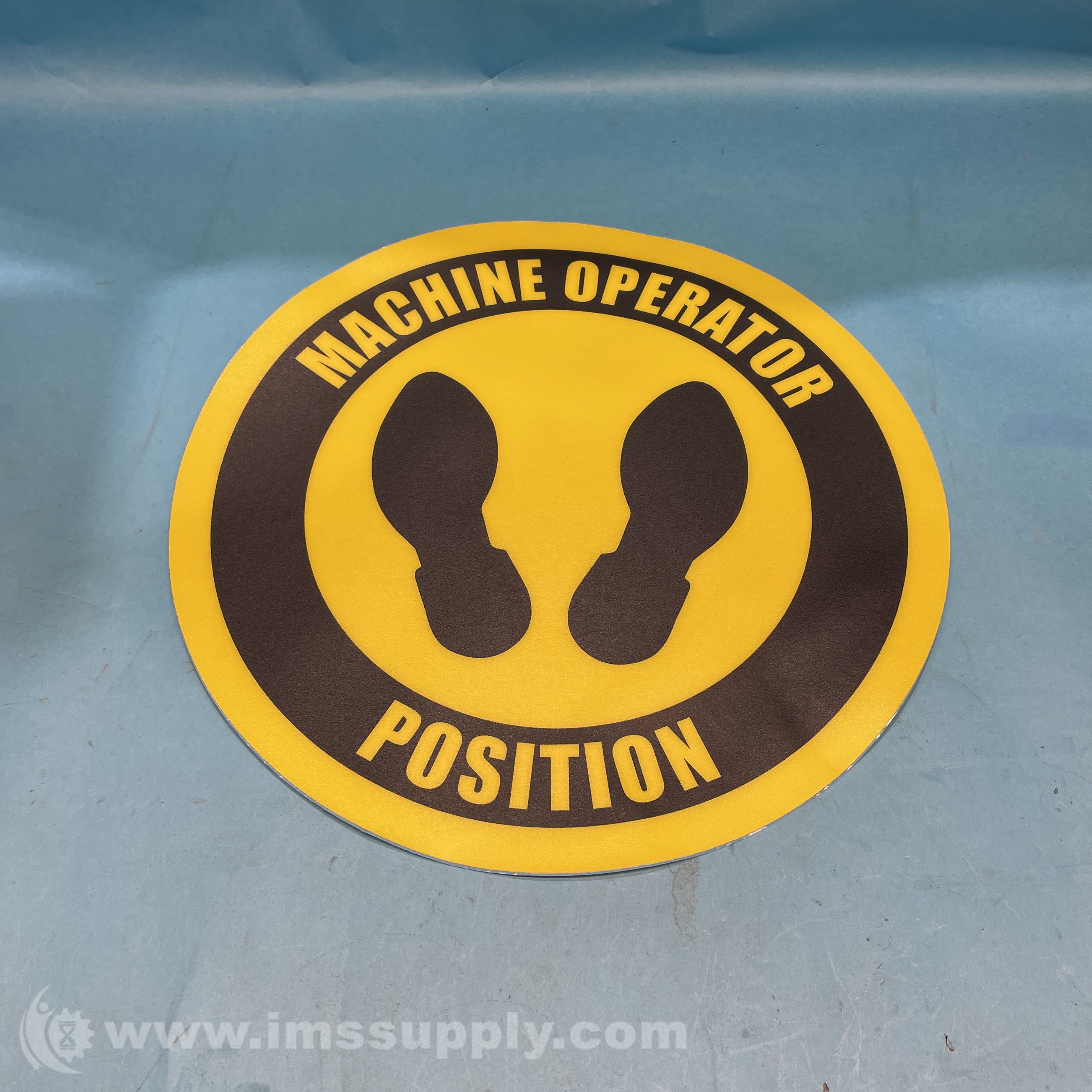 Pictogram Round Machine Operator Position 16 inch - IMS Supply