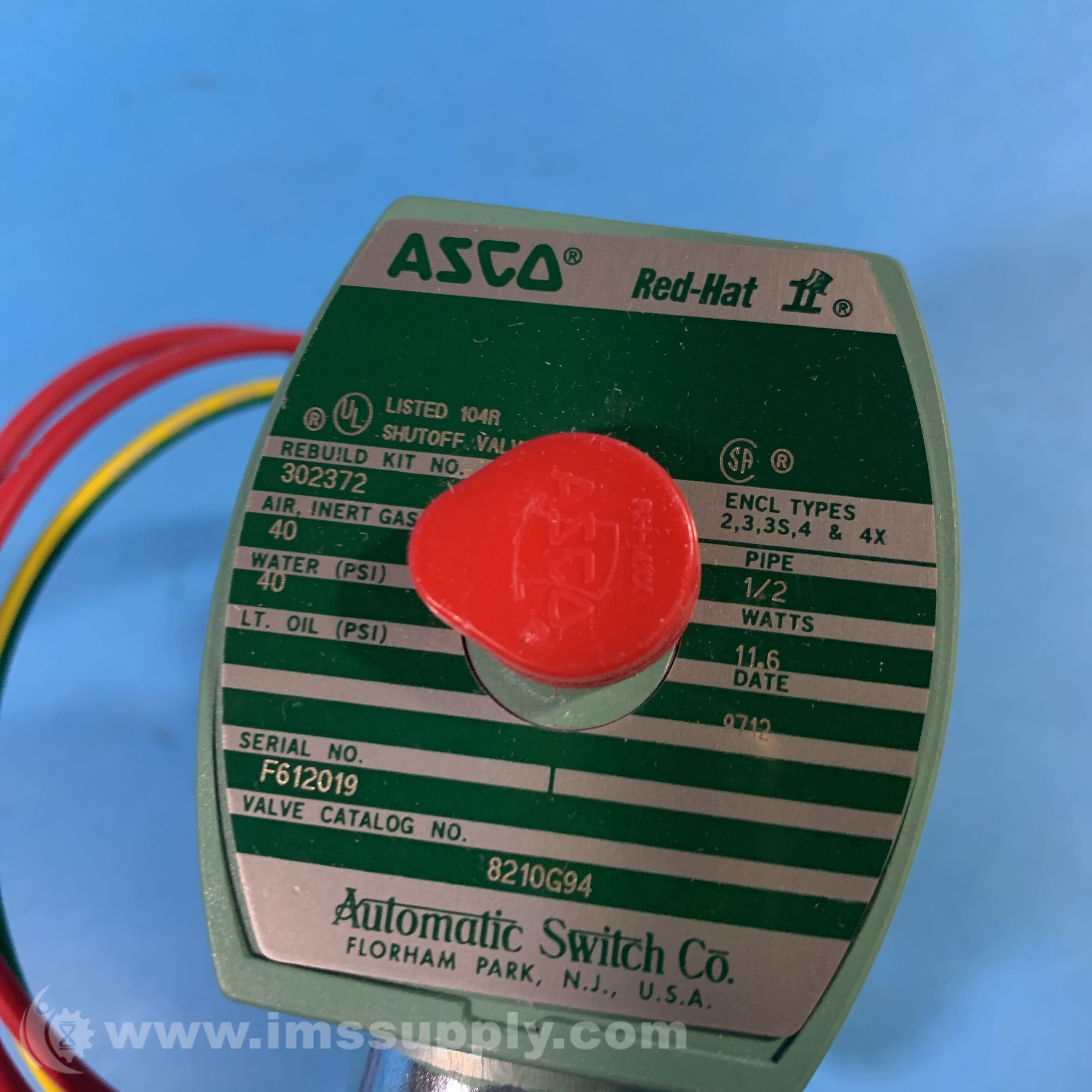 Asco 302372 Solenoid Valve Rebuild Kit IMS Supply