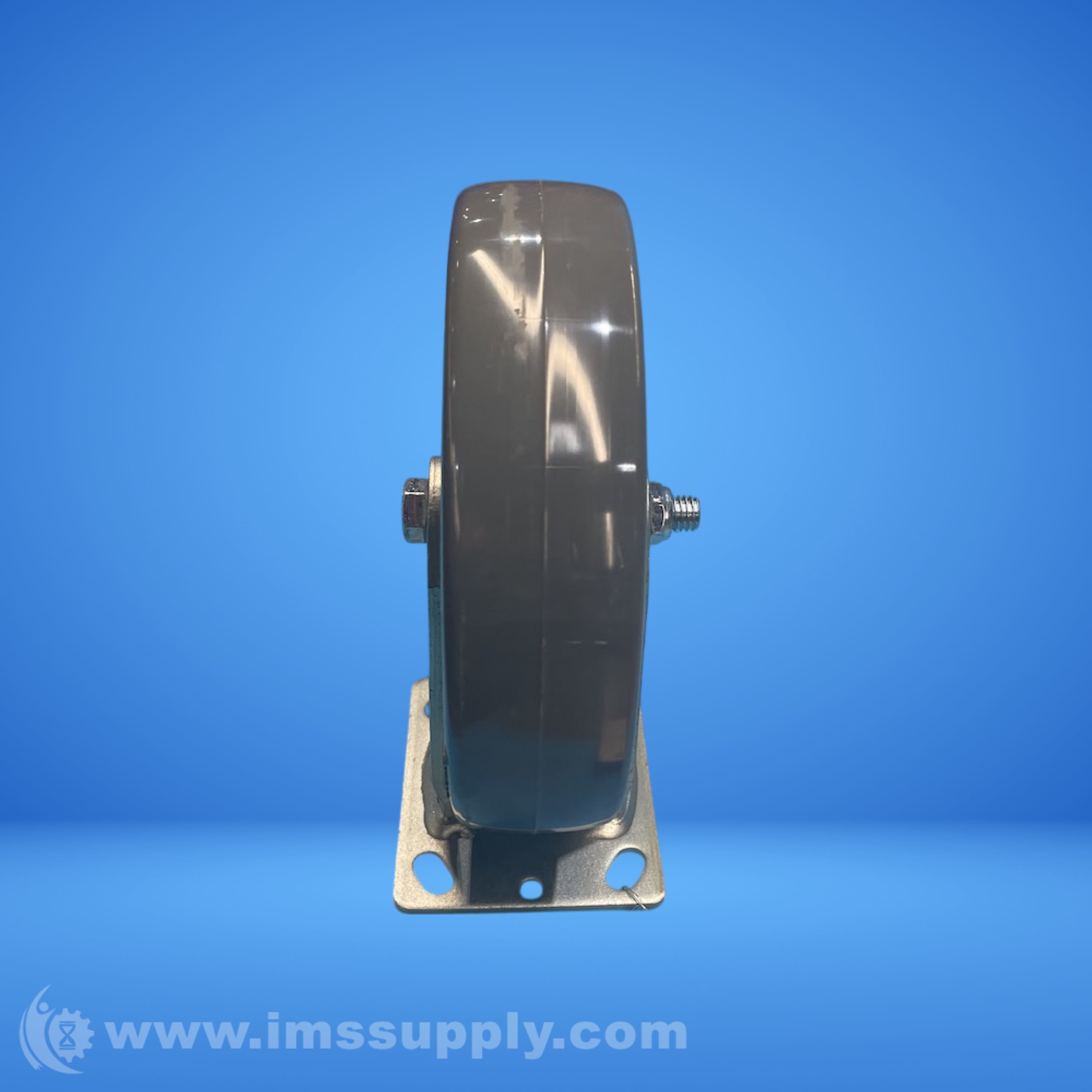 Darcor 8 inch x 2 inch Grey Steel Solid Caster Wheel IMS Supply