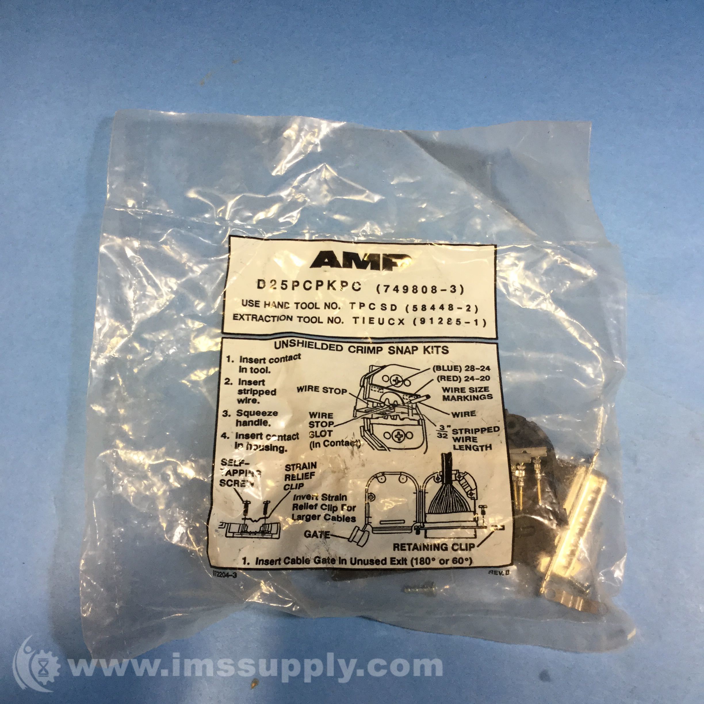 AMP Netconnect D25PCPKPC DSub Connector IMS Supply