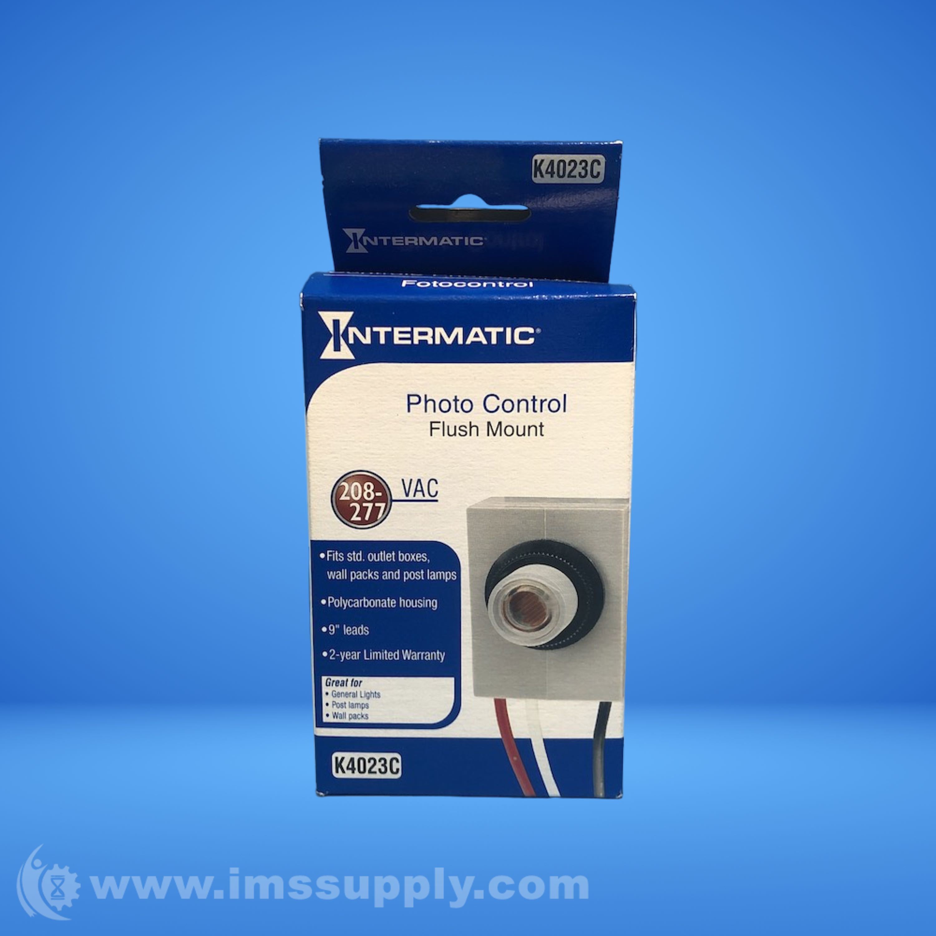INTERMATIC K4023C Button Thermal Photocontrol, 208-277V - IMS Supply