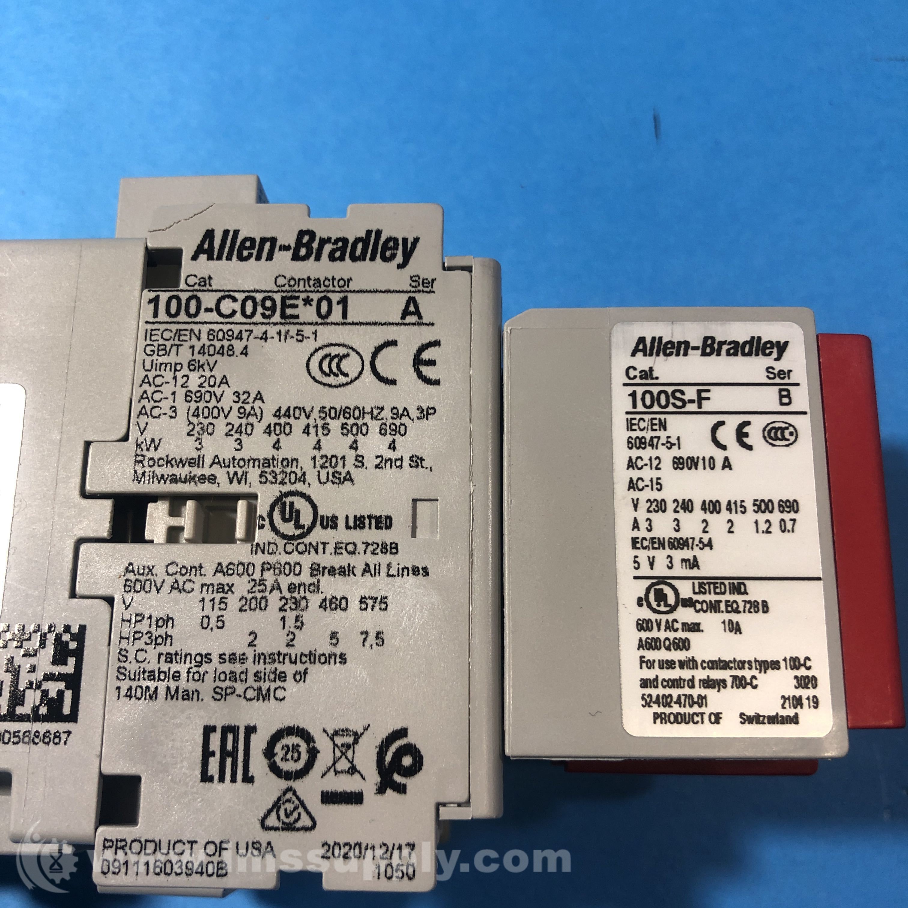 Allen Bradley 100SC09EJ23BC Series A Safety Contactor IMS Supply