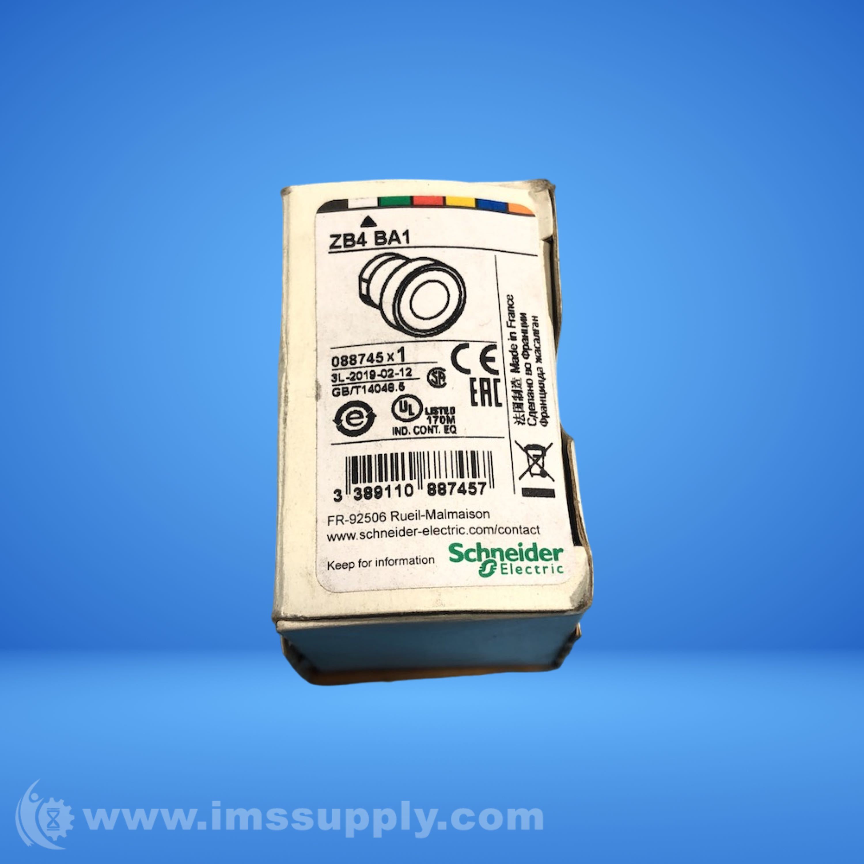 Schneider Electric ZB4-BA1 Push-Botton - IMS Supply