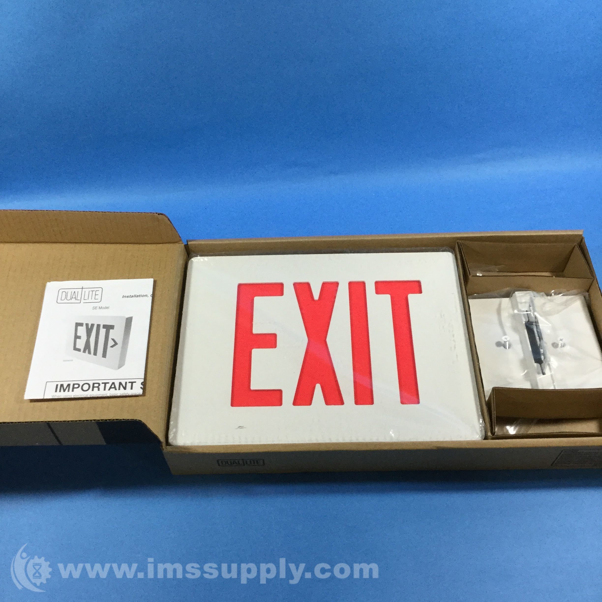 Hubbell Lighting SESRW LED Exit Sign, Red Letters AC Only IMS Supply