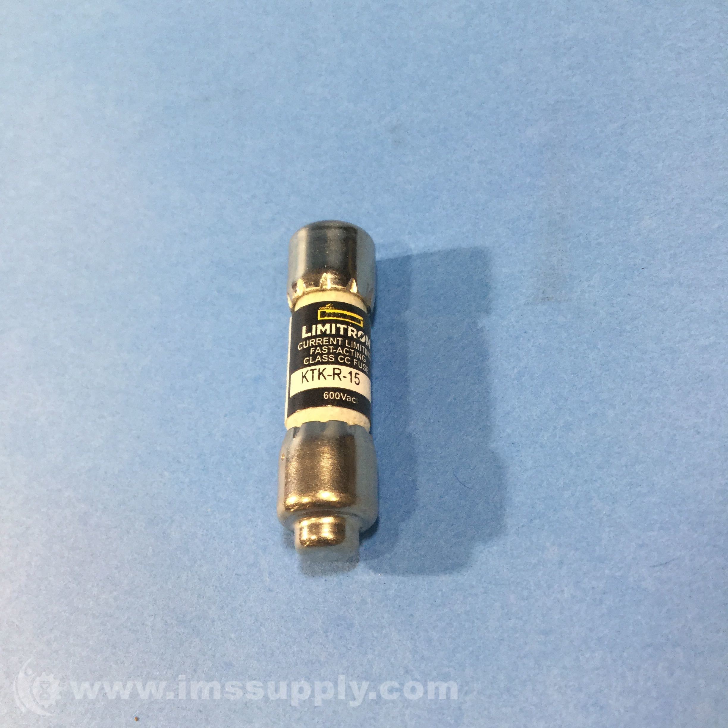 Cooper Bussmann KTK-R-15 Industrial Fuse, 600VAC, 15A - IMS Supply