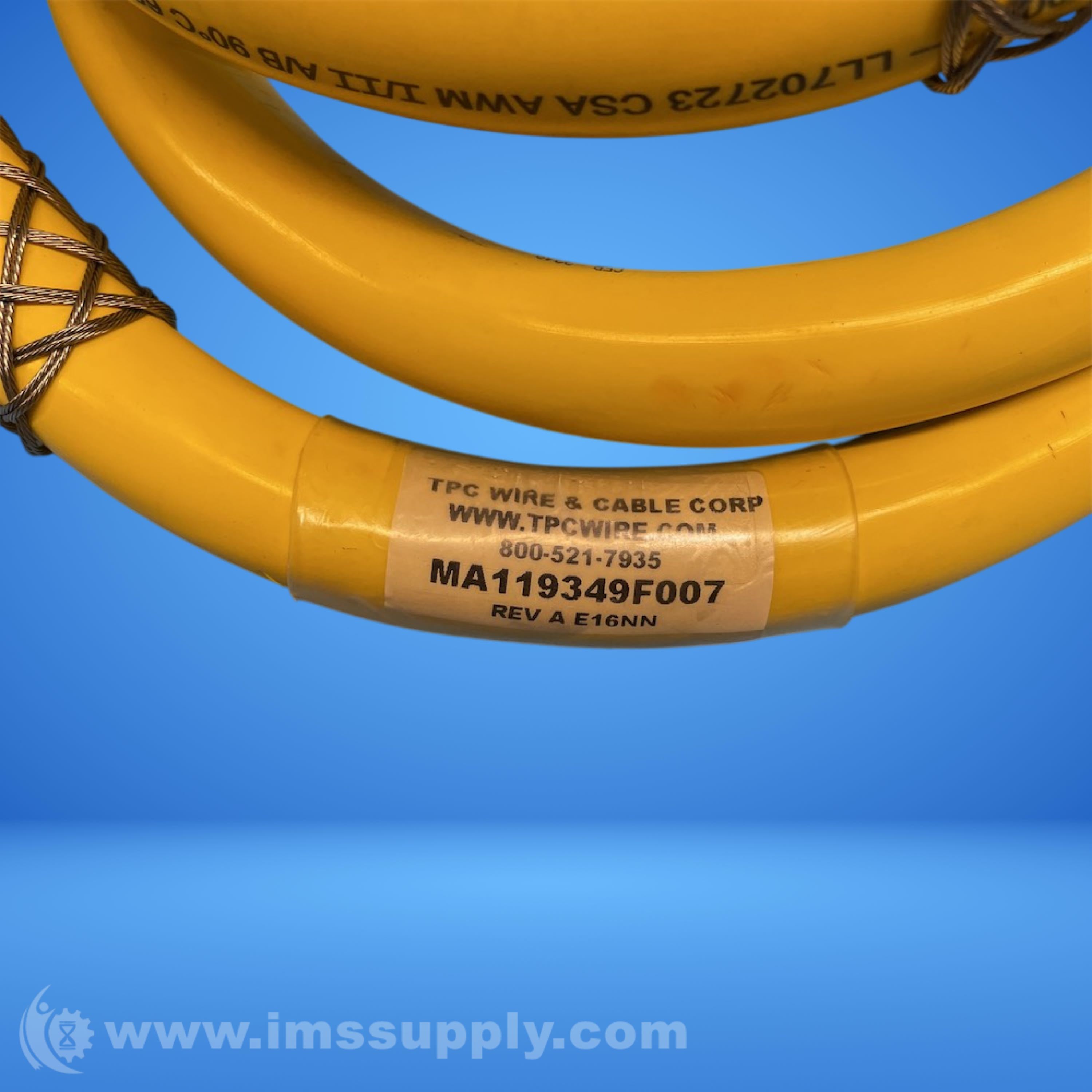 Tpc Wire & Cable MA119349F007 Revision A Cable Assembly - IMS Supply