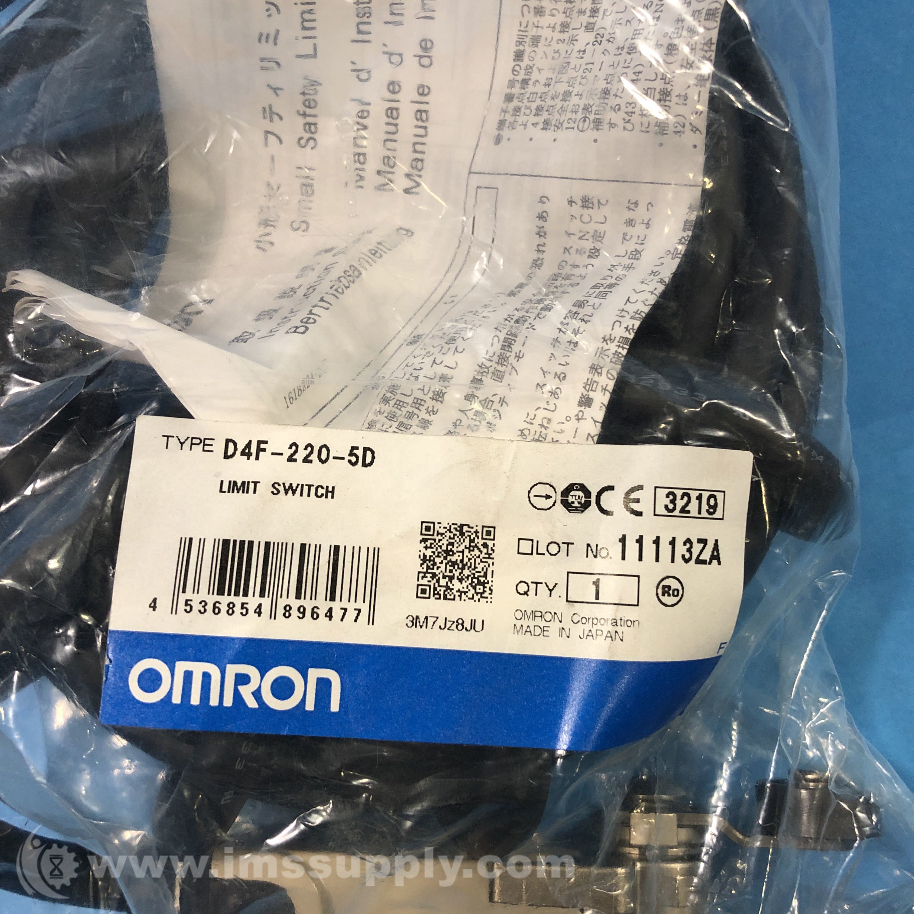 Omron Limit Switch D4F-220-5D #ZL02 オムロン