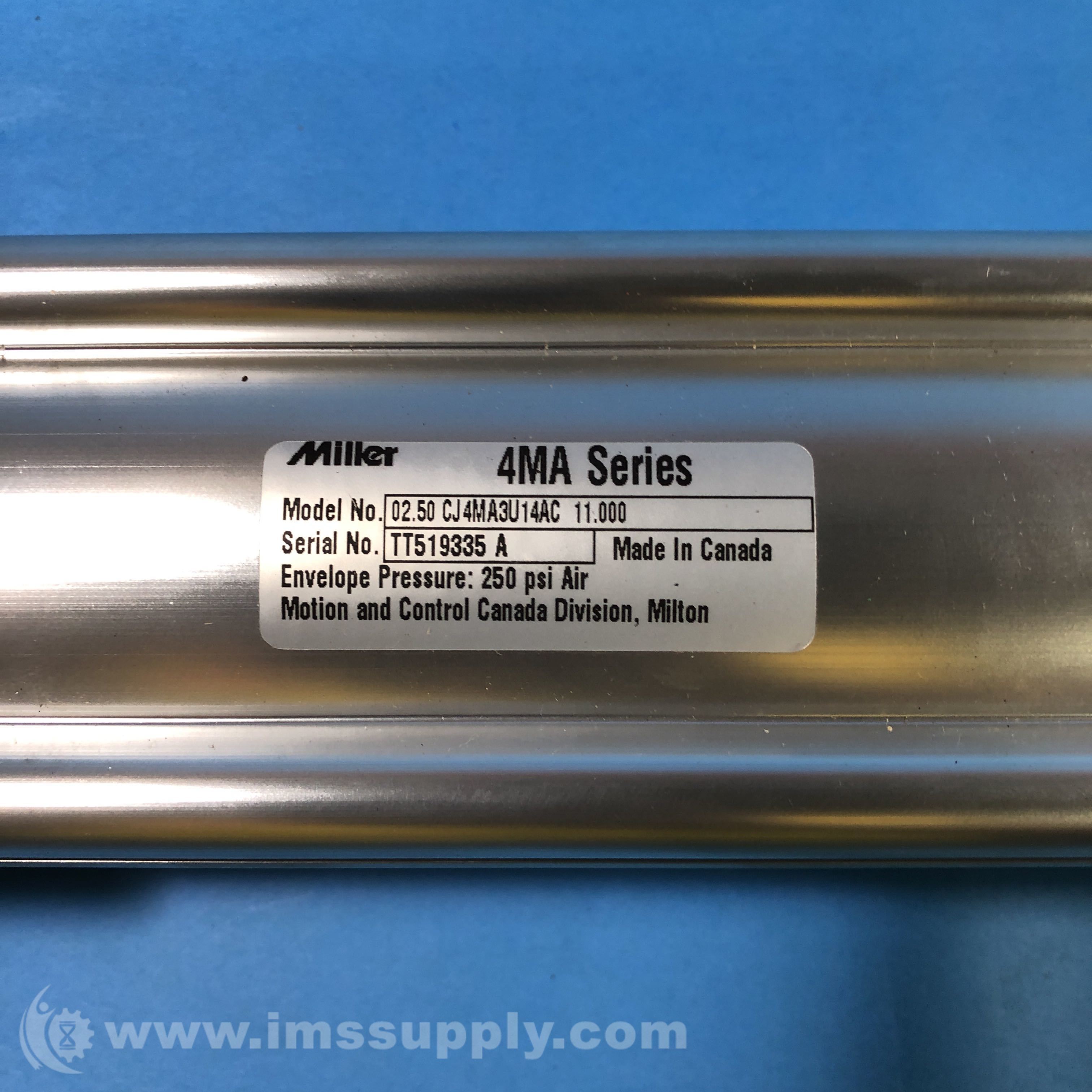 Miller Fluid Power 02.50 CJ4MA3U14AC 11.000 Hydraulic Cylinder IMS Supply