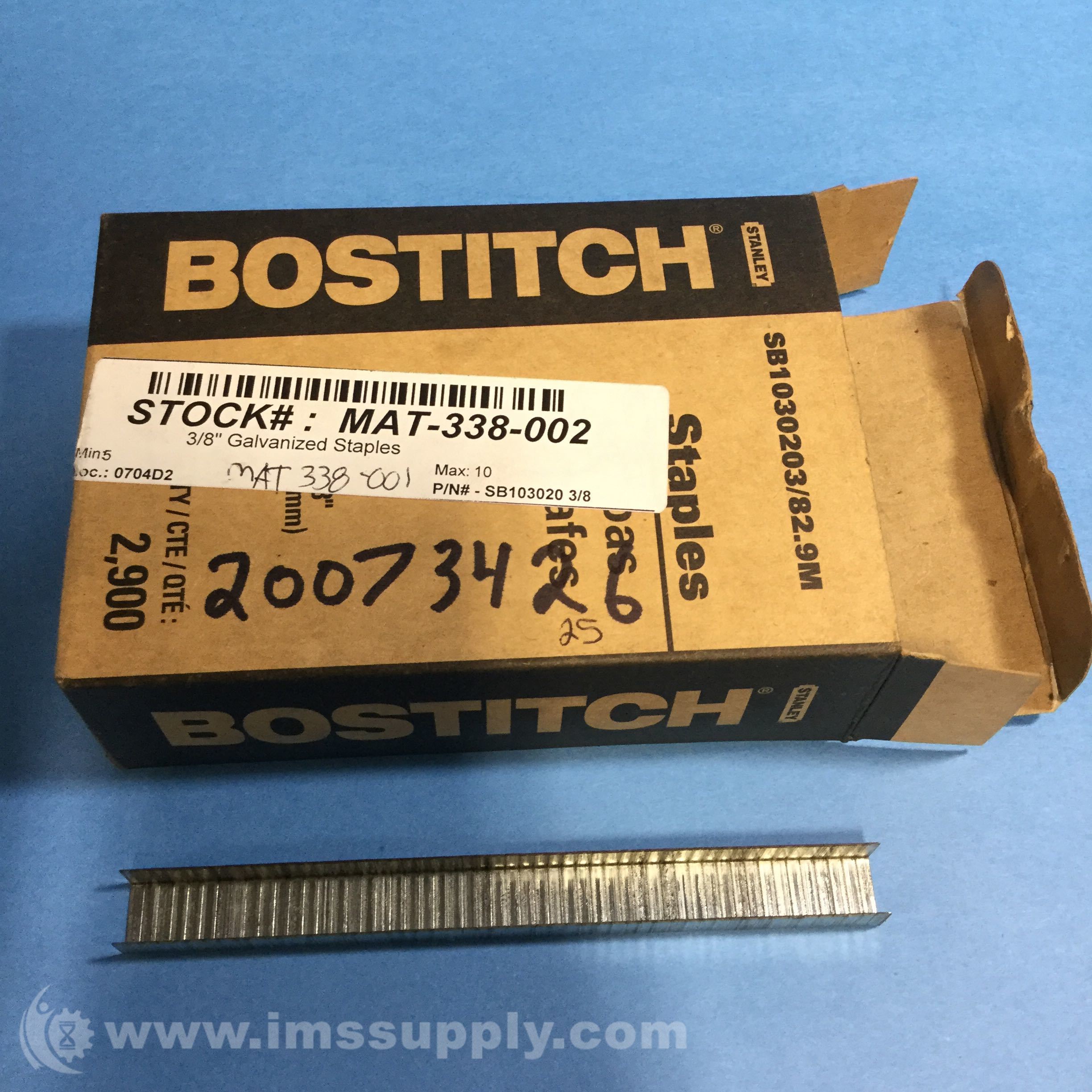 Bostitch 1/2 Inch Crown Plier Staples – 2100 Count, Silver, Fits Pneumatic Pliers P50-10B & P51-10B – For Corrugated Boxes, Fabric, And Inserts