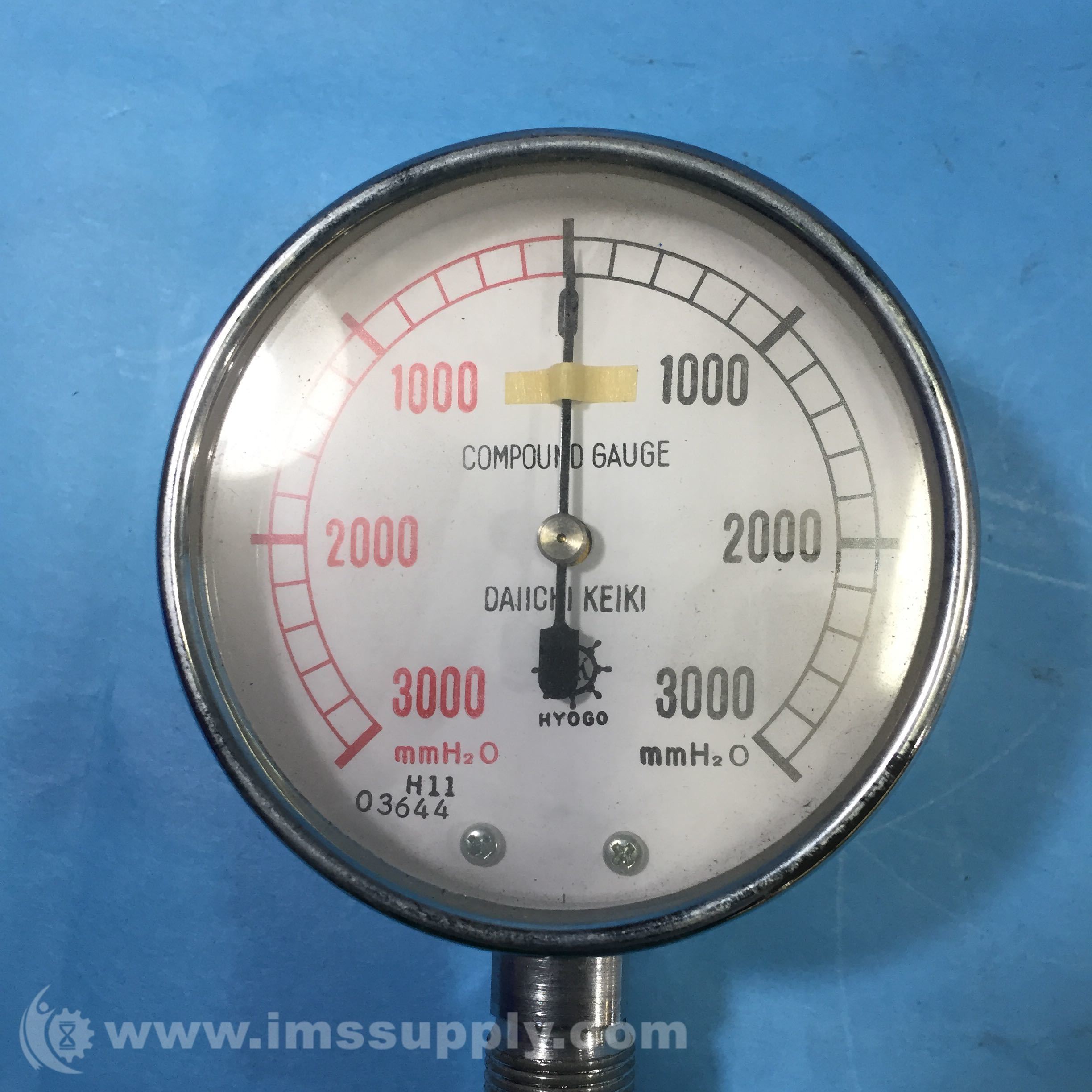Daiichi Keiki 03644 Compound Pressure Gauge IMS Supply