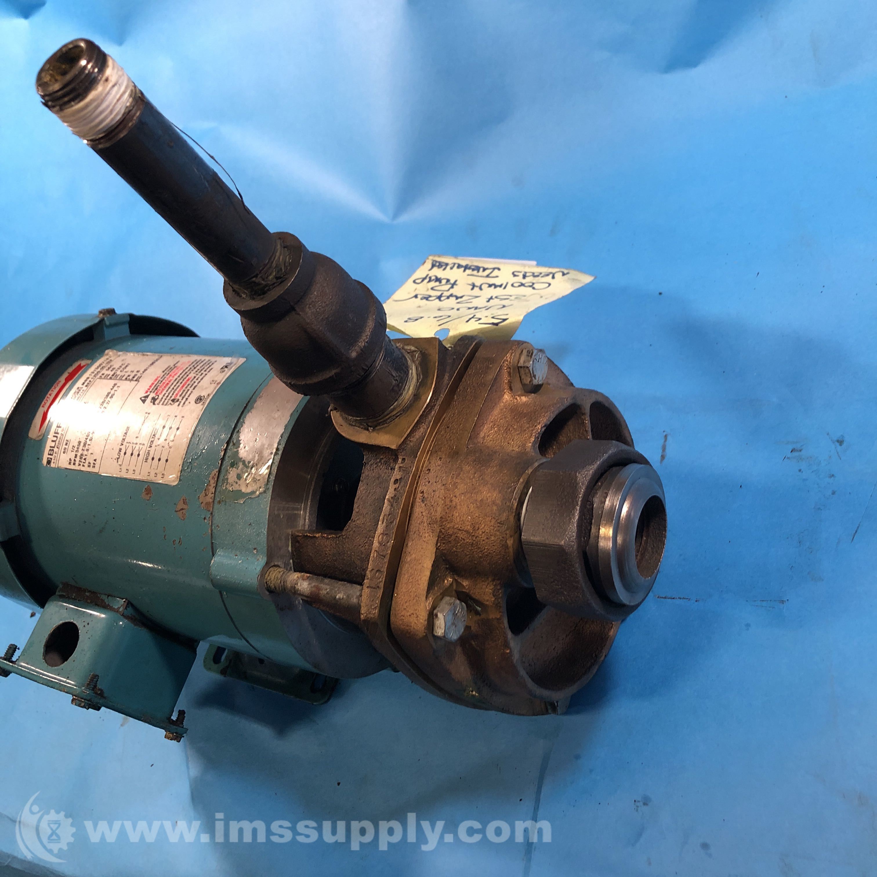 Bluffton Motor Works 1313007187 56C Frame 40 Amps 3 Phase Motor IMS