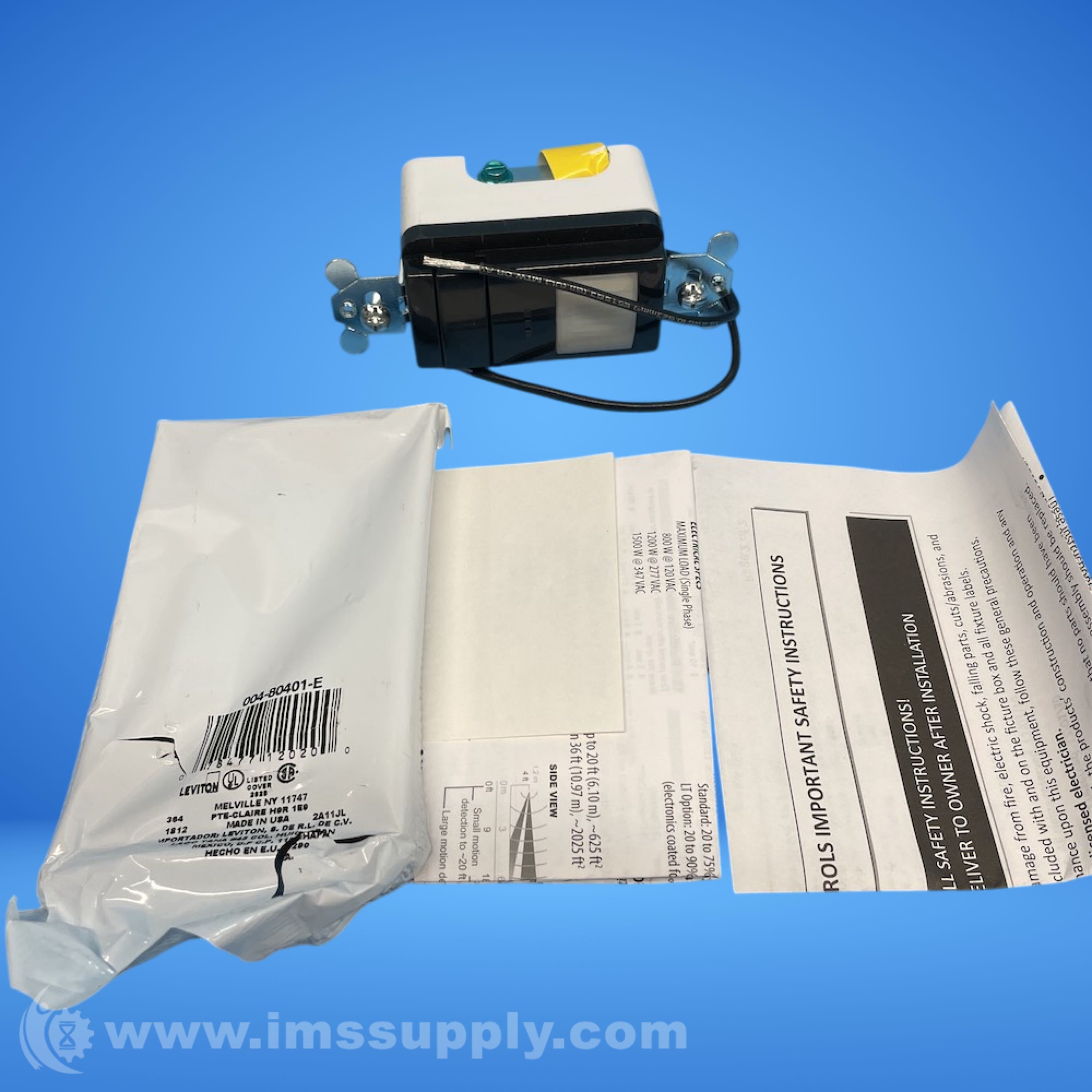 Acuity Controls WSX SA BK Black Wall Switch Sensor - IMS Supply