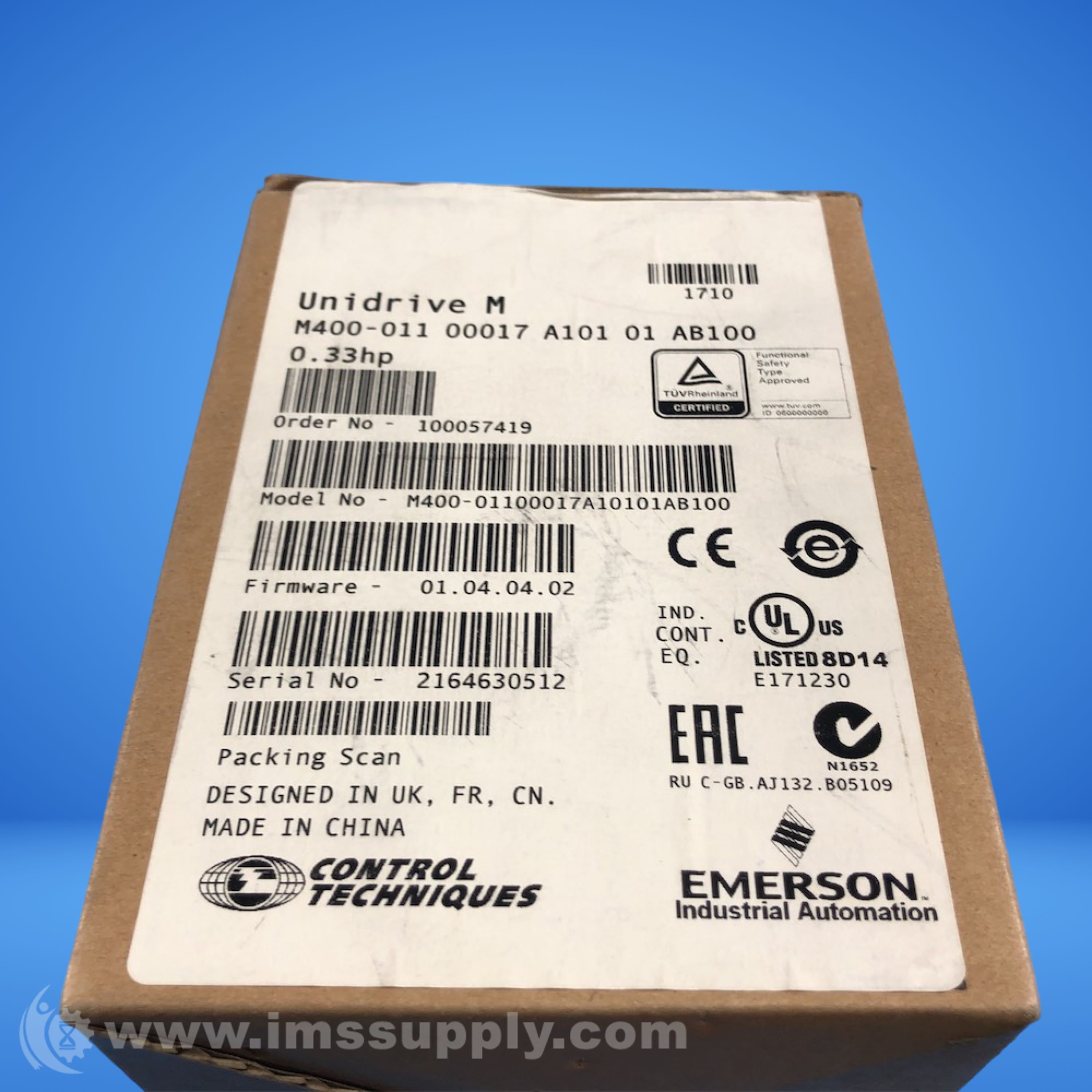 Emerson M400-011 00017 A101 01 AB100 NIDEC CONTROL - IMS Supply