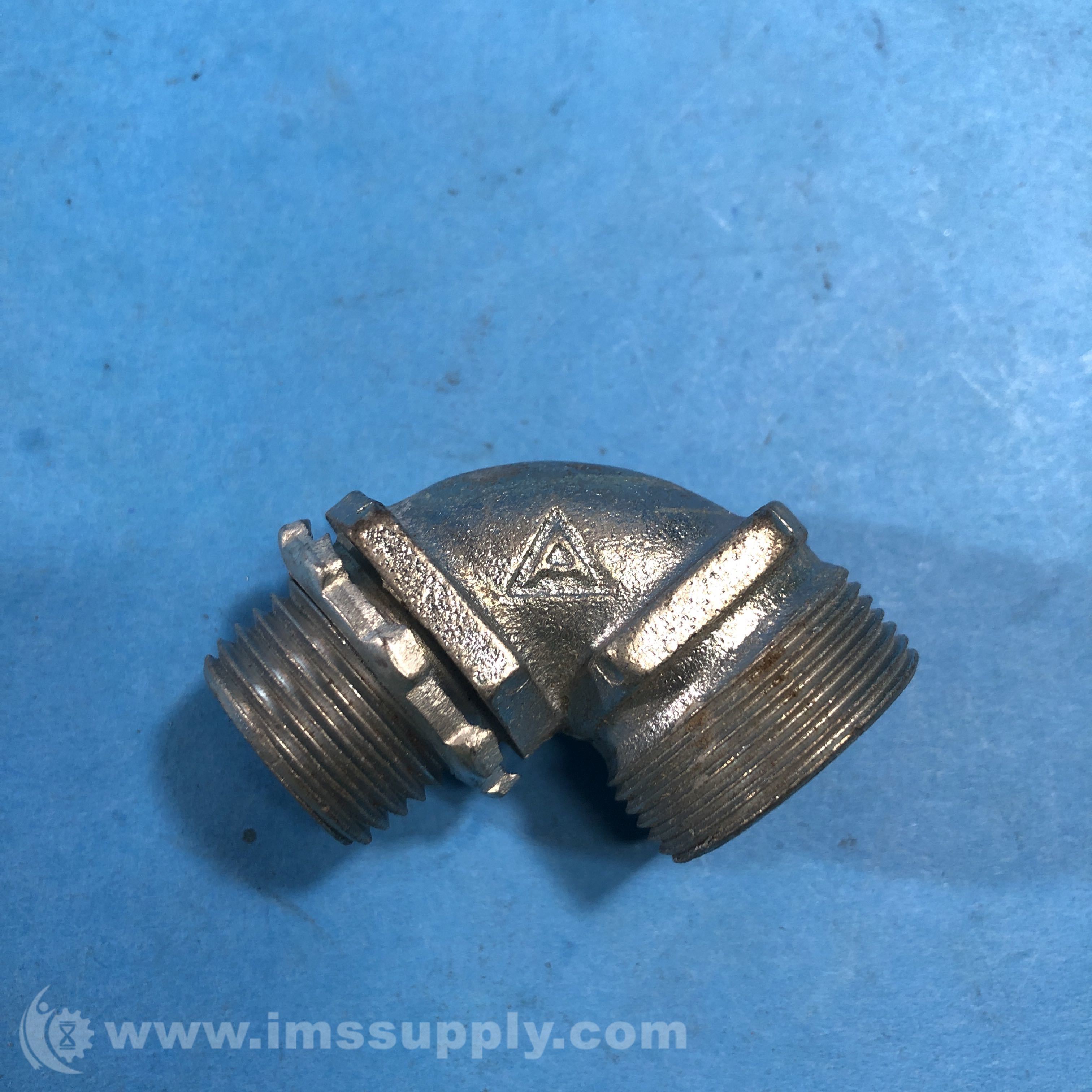 Appleton 90 Degree 1/2 Right Angle Iron Fitting, Conduit Locknut - IMS ...