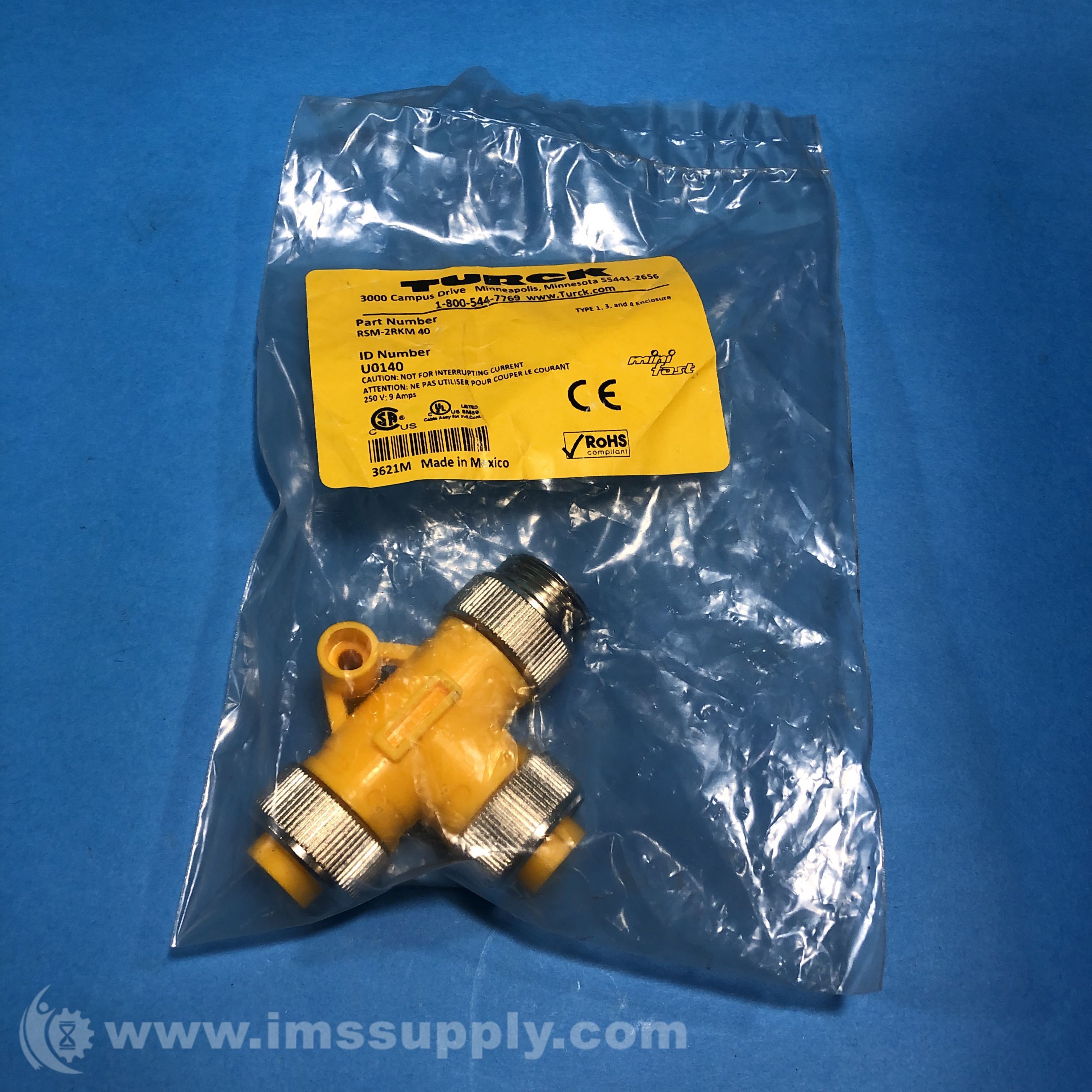 Cavo Di Collegamento Turck RSM 30-2M, U2075-2 &ndash; Nuovo Surplus