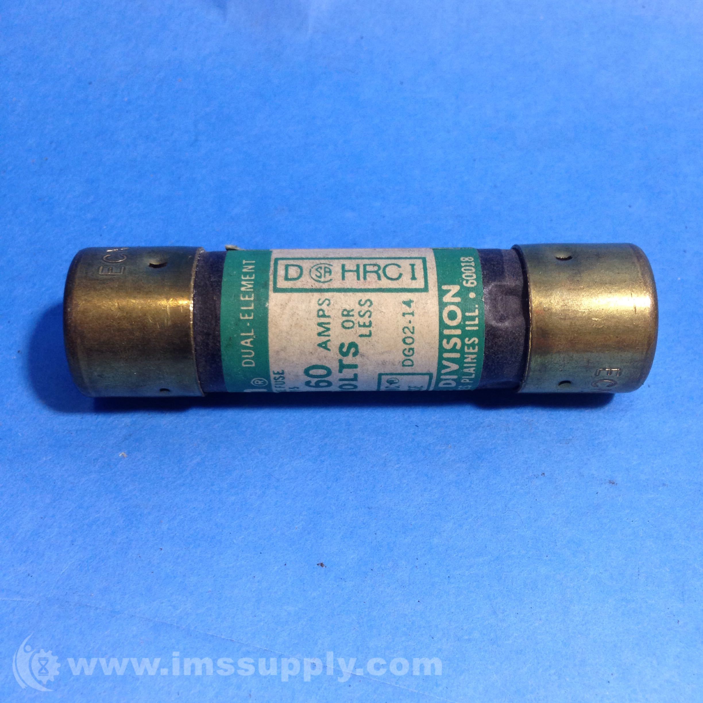 Federal Pacific ECN 60 Fuse 60AMP 250V Time Delay ClassK9 IMS Supply