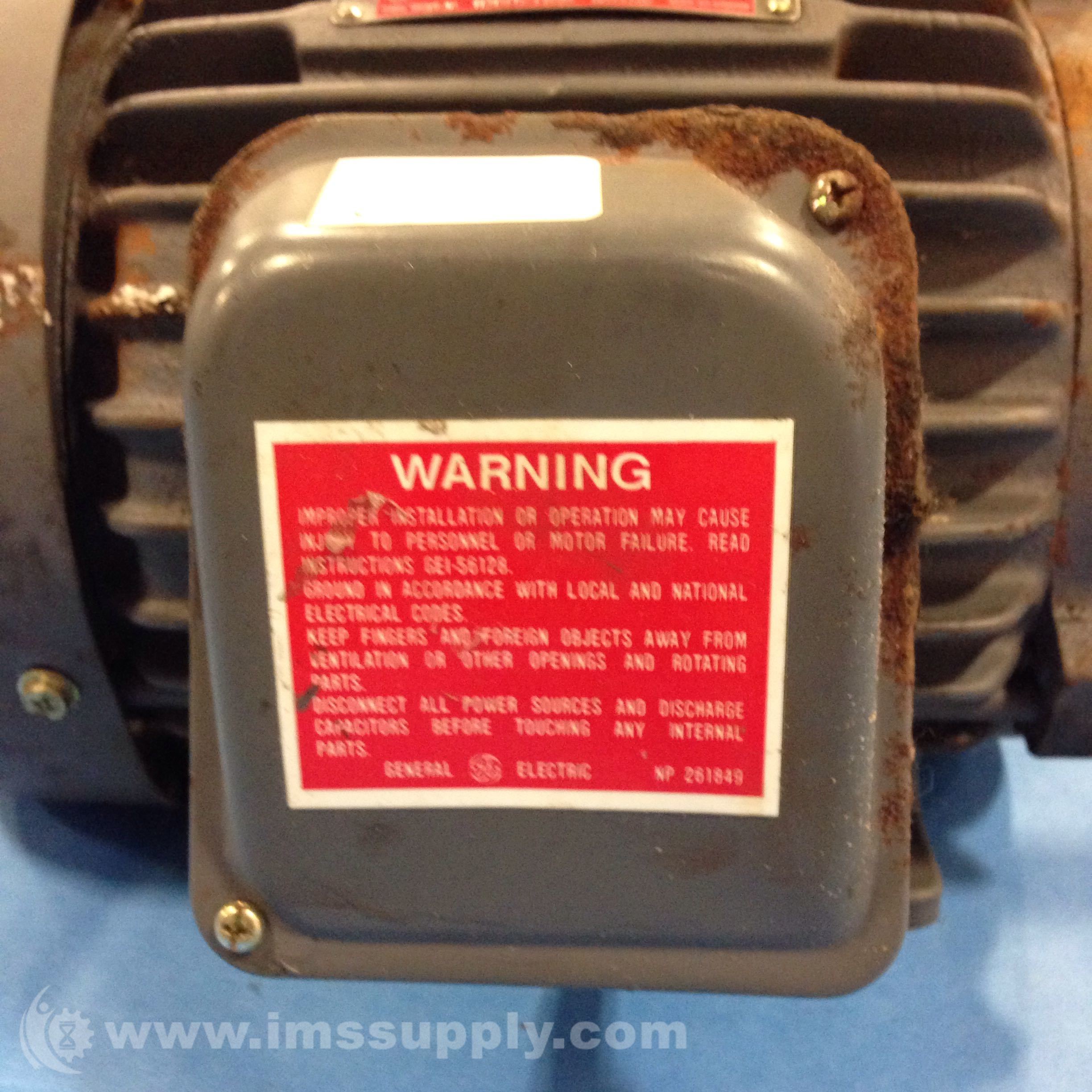 General Electric LR47823 Motor 1.5HP 1735RPM 145T FR 230/460VAC IMS