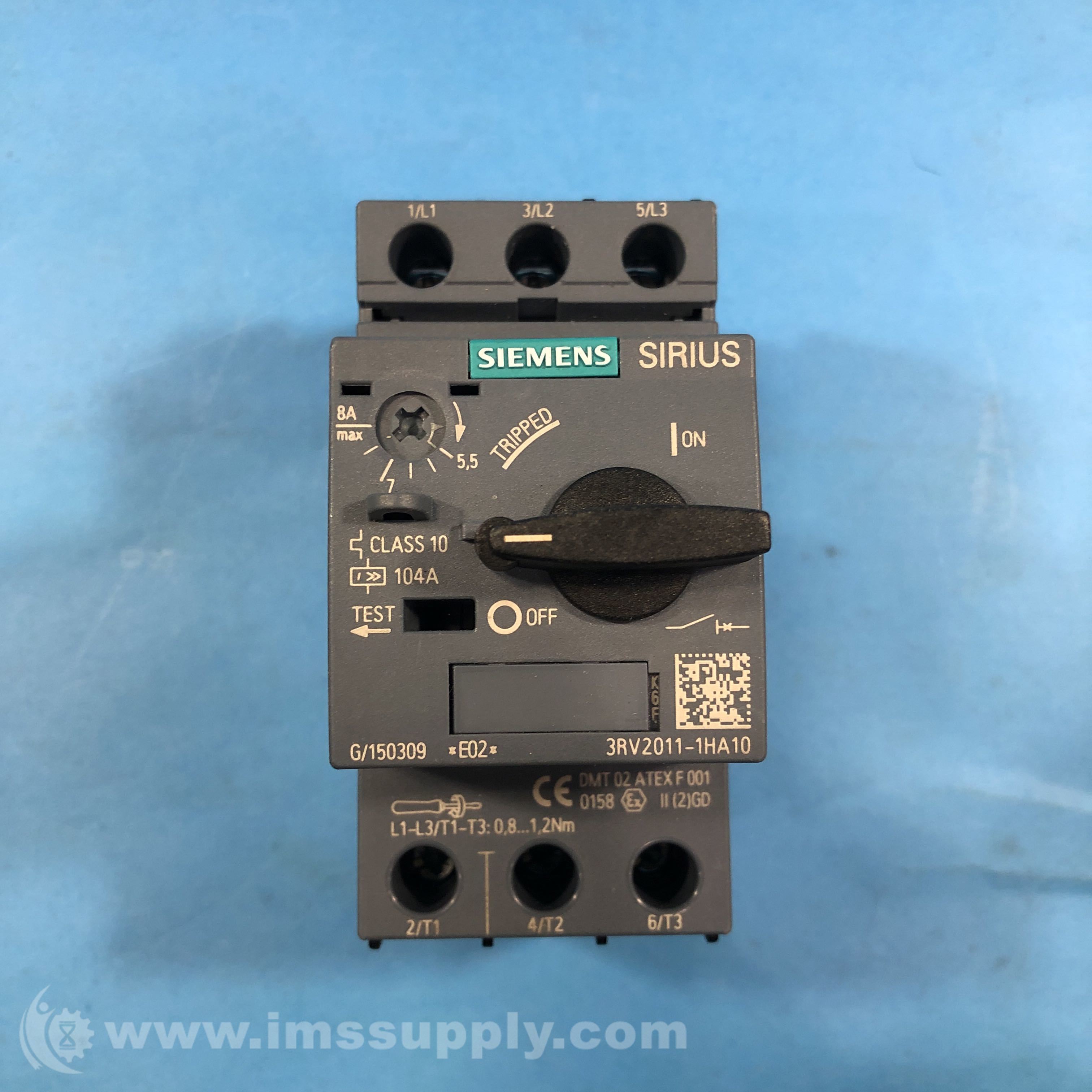 Siemens 3RV20111HA10 Circuit Breaker IMS Supply