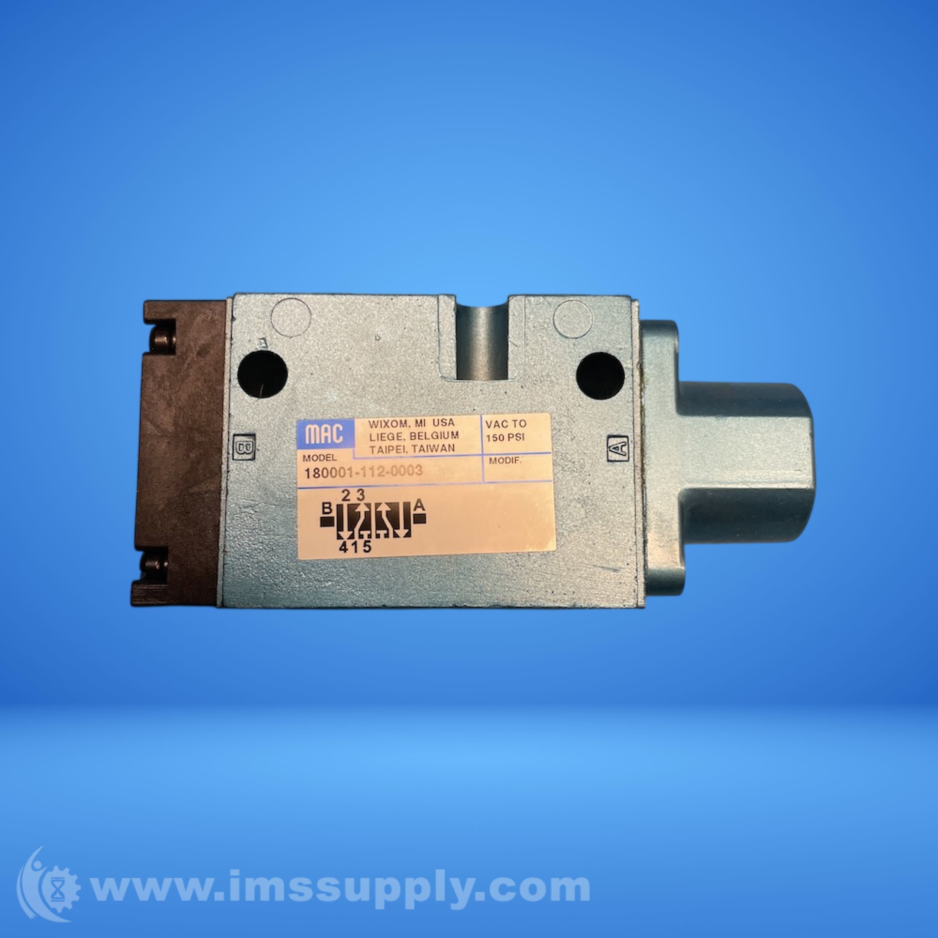 MAC VALVES 180001-112-0003 Pneumatic Valve - IMS Supply