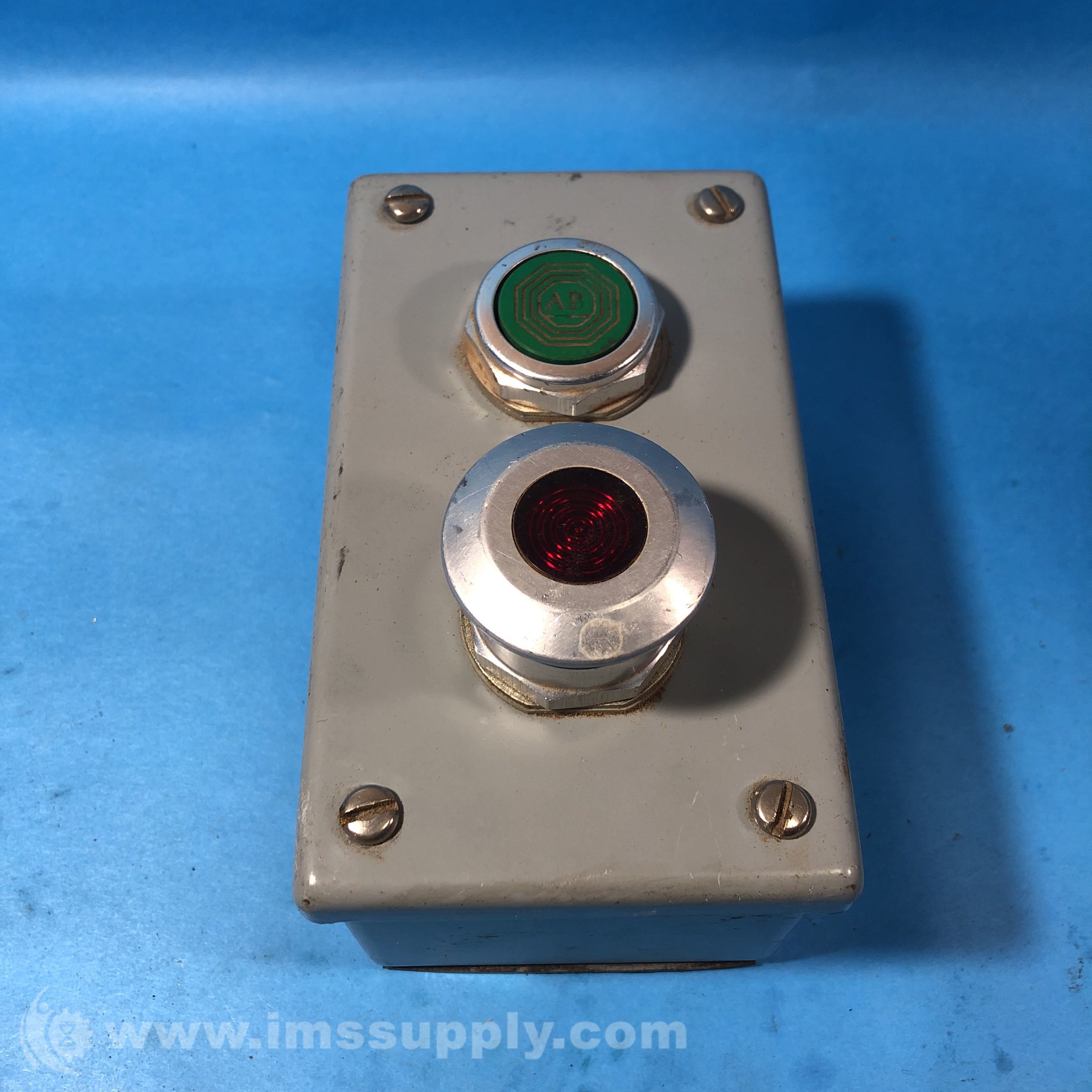 Push Button Enclosure, Green Allen Bradley Button & Red Button - IMS Supply