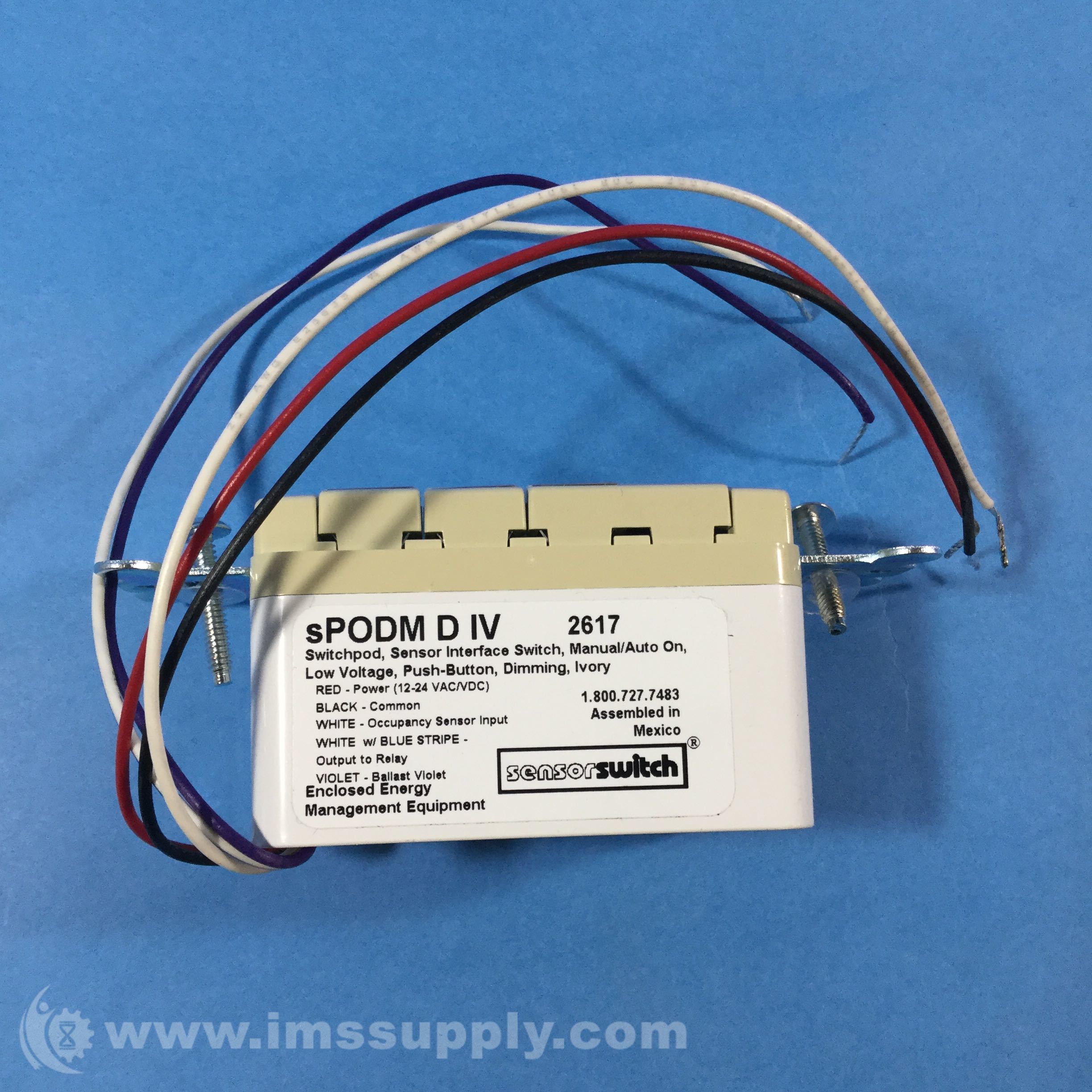 Acuity Controls SPODM D IV Sensor Switch PushButton Ivory IMS Supply