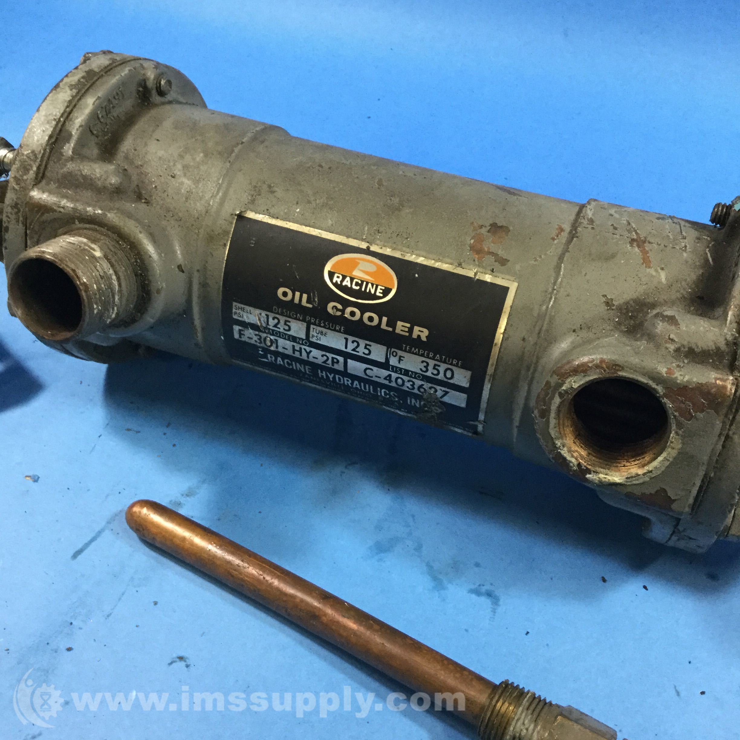 Racine Hydraulics Inc F301HY2P Heat Exchanger Oil Cooler IMS Supply