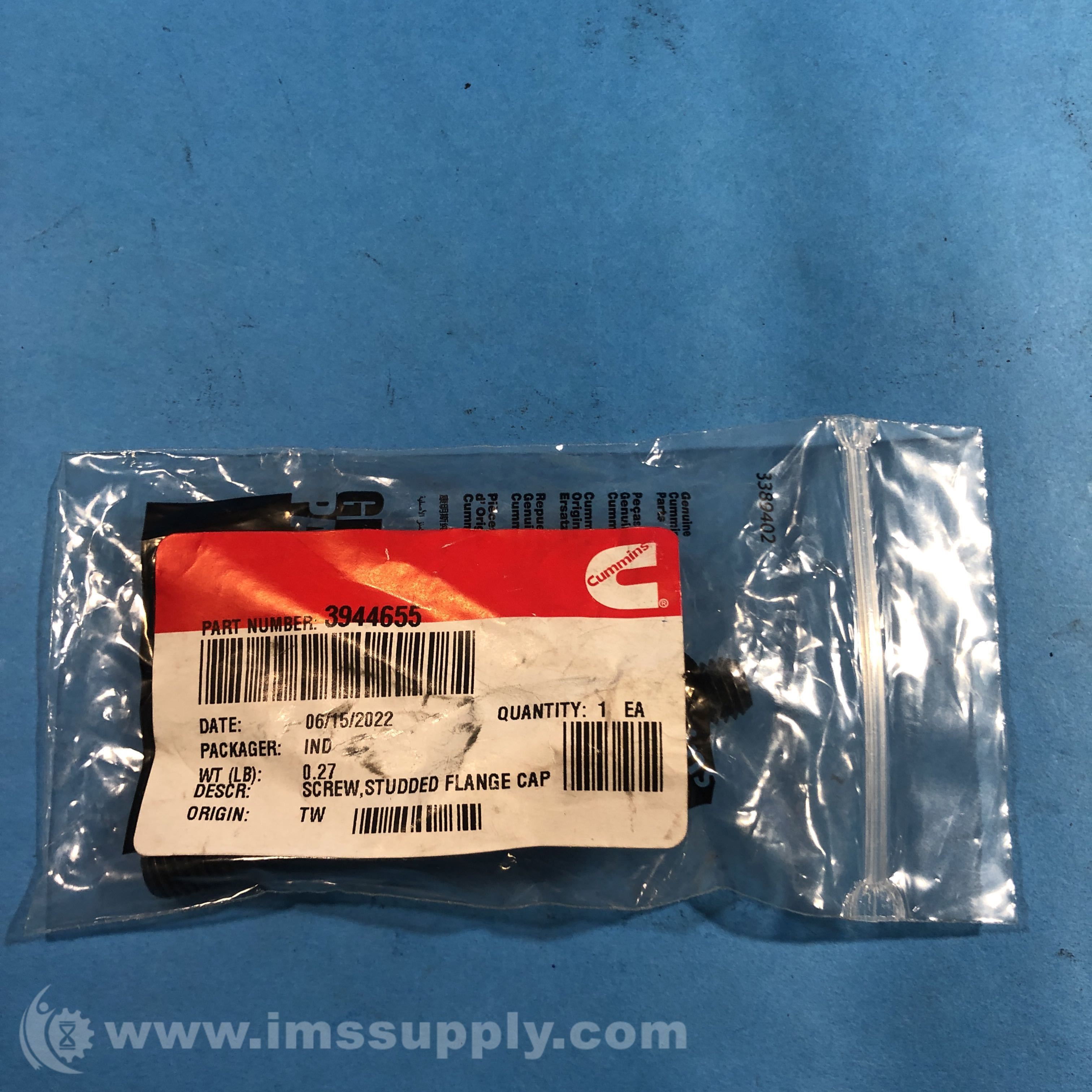 Cummins 3944655 Studded Flange Cap Screw - IMS Supply