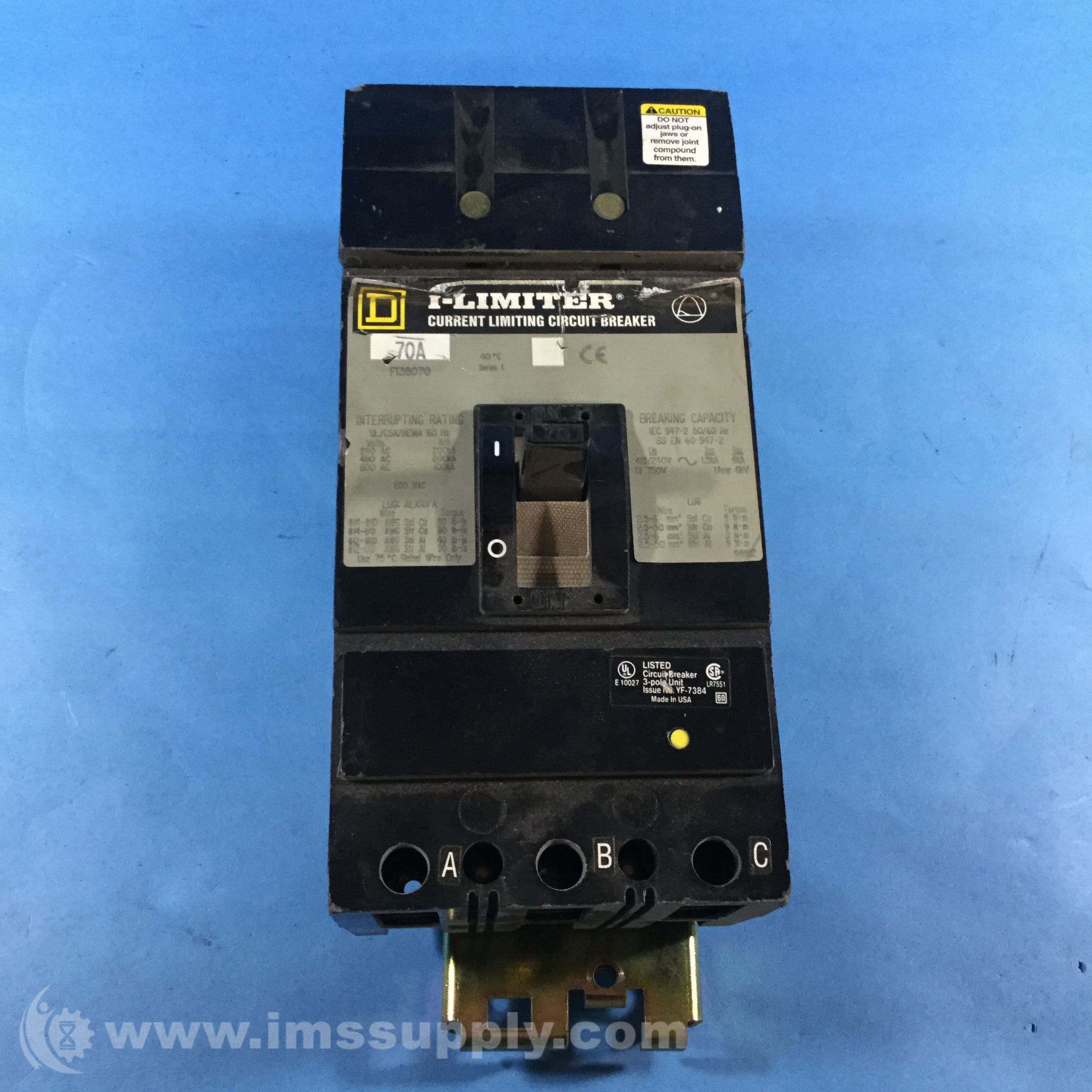 Square D FI36070 ILimiter Current Limiting Circuit Breaker IMS Supply