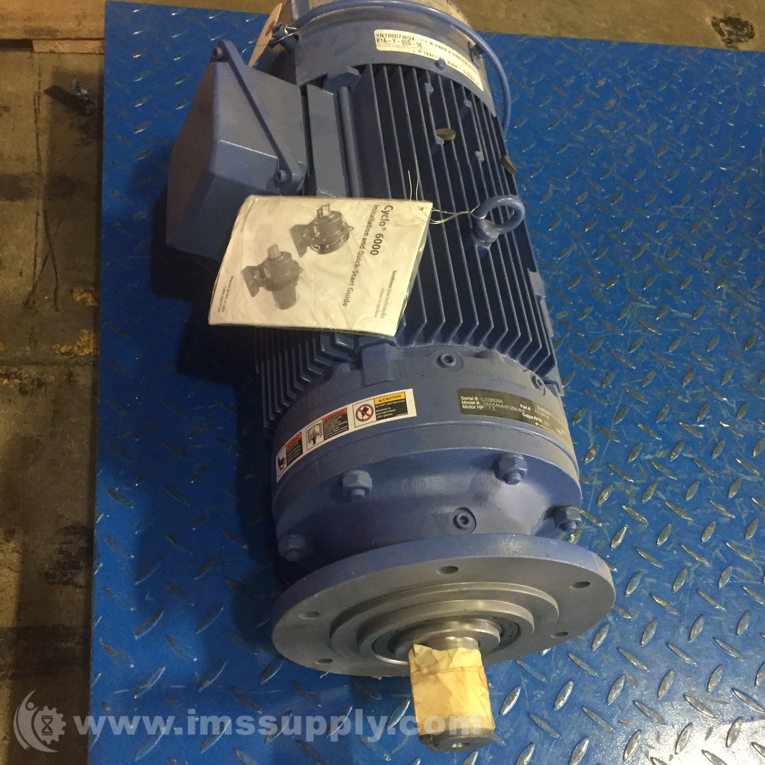 Sumitomo CNVMS8-6125A-B-6 3-Phase Cyclo 6000 Gearmotor - IMS Sumitomo CNVMS8-6125A-B-6 3-Phase Cyclo 6000 Gearmotor - IMS