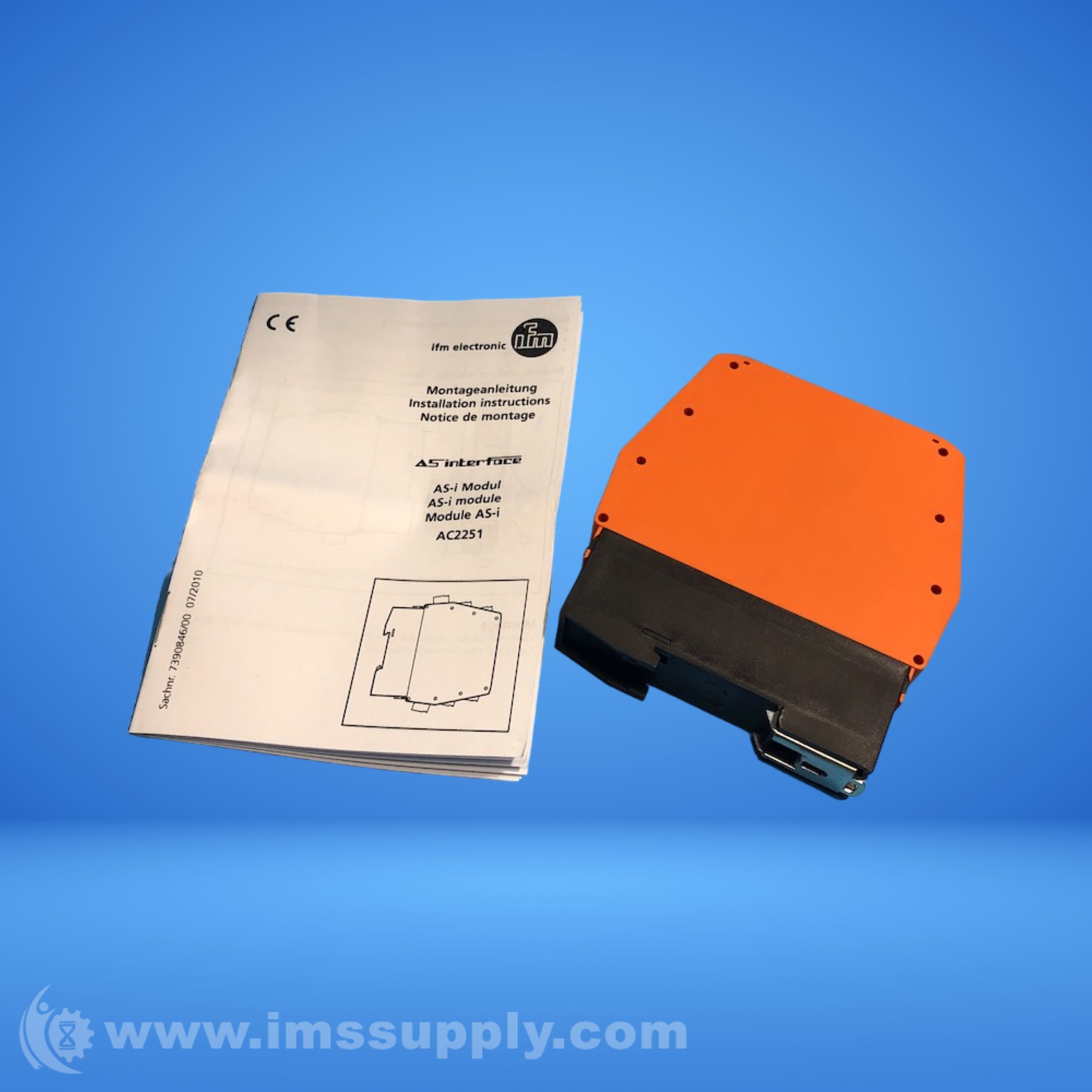 Ifm AC2251 AS-Interface Control Cabinet Module - IMS Supply