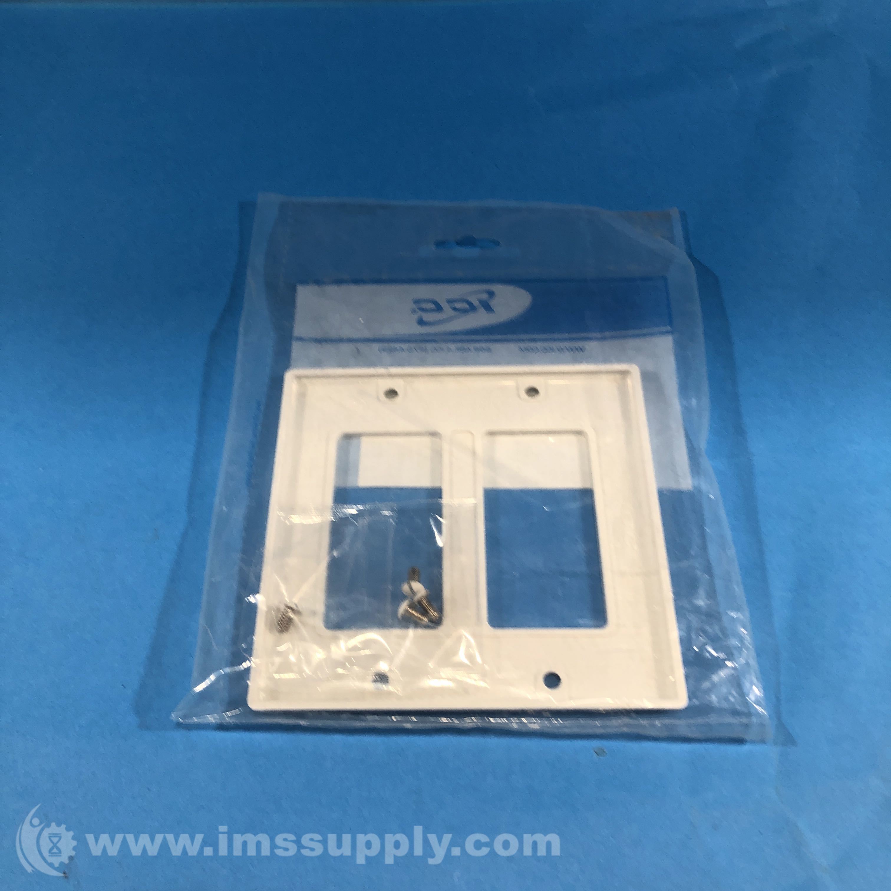 ICC IC107DFDWH Dual-Gang Switch Faceplate - IMS Supply
