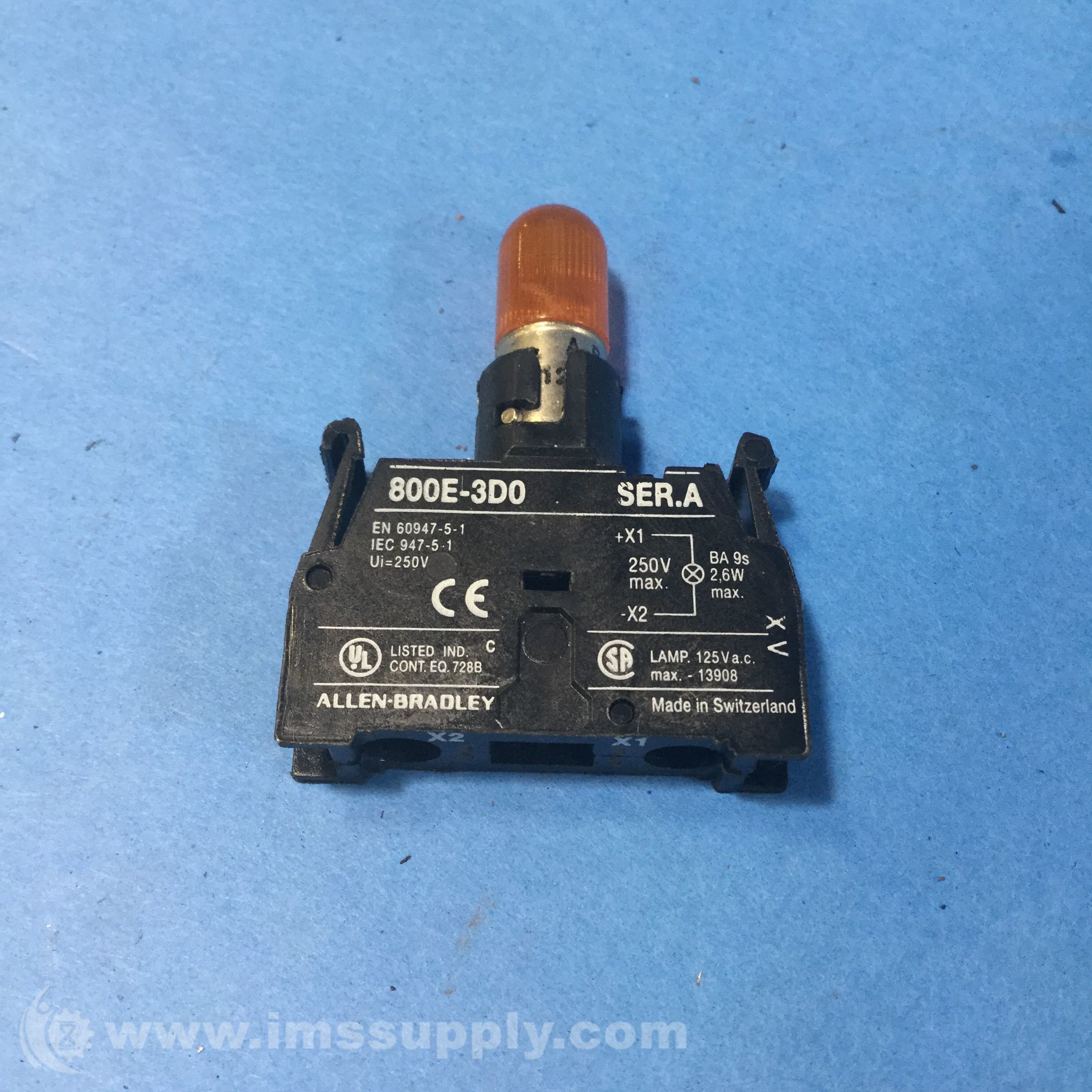 Allen Bradley 800E-3D0 Pilot Light Module - IMS Supply