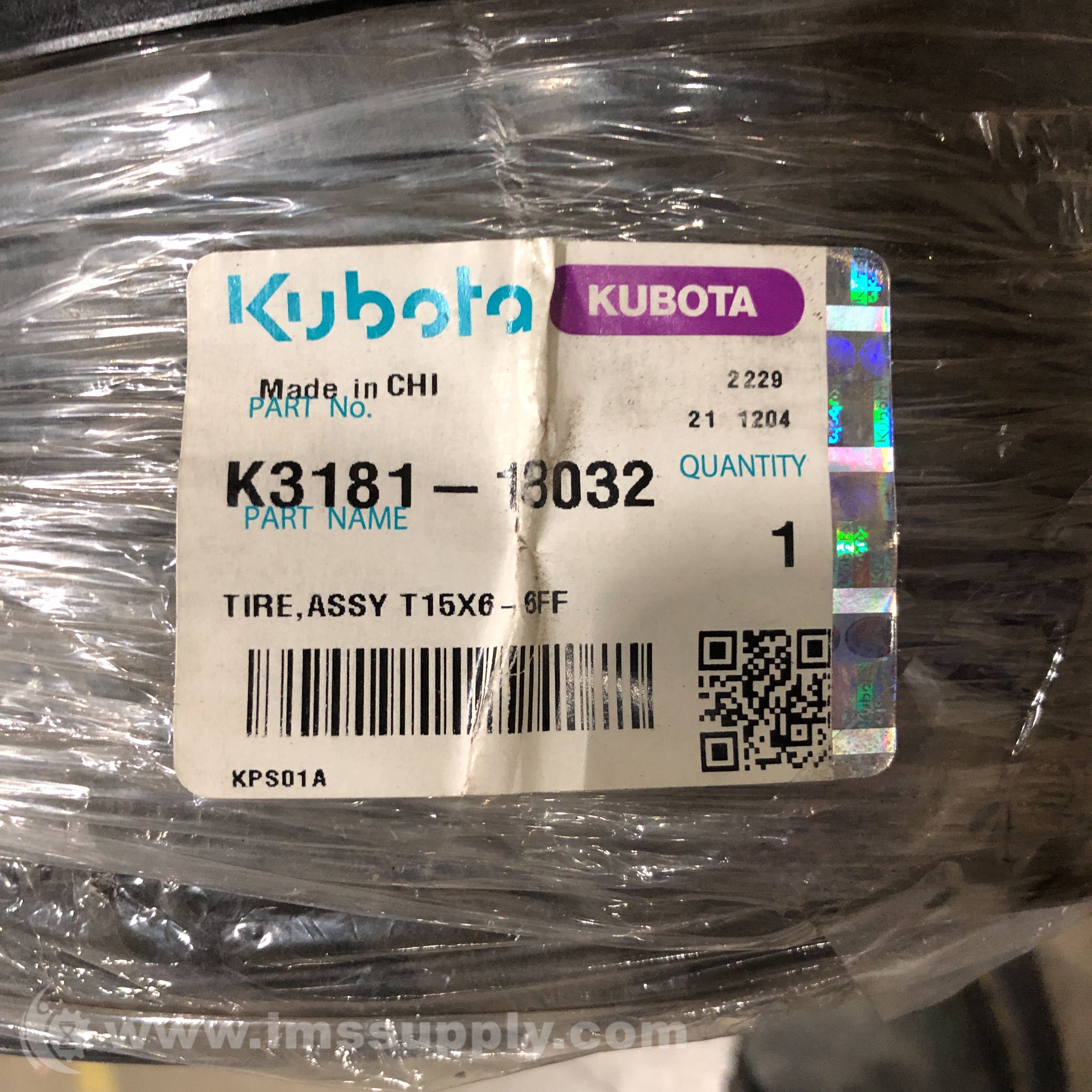 Kubota k3181 18032 t15x6 6ff wheel assembly ims supply