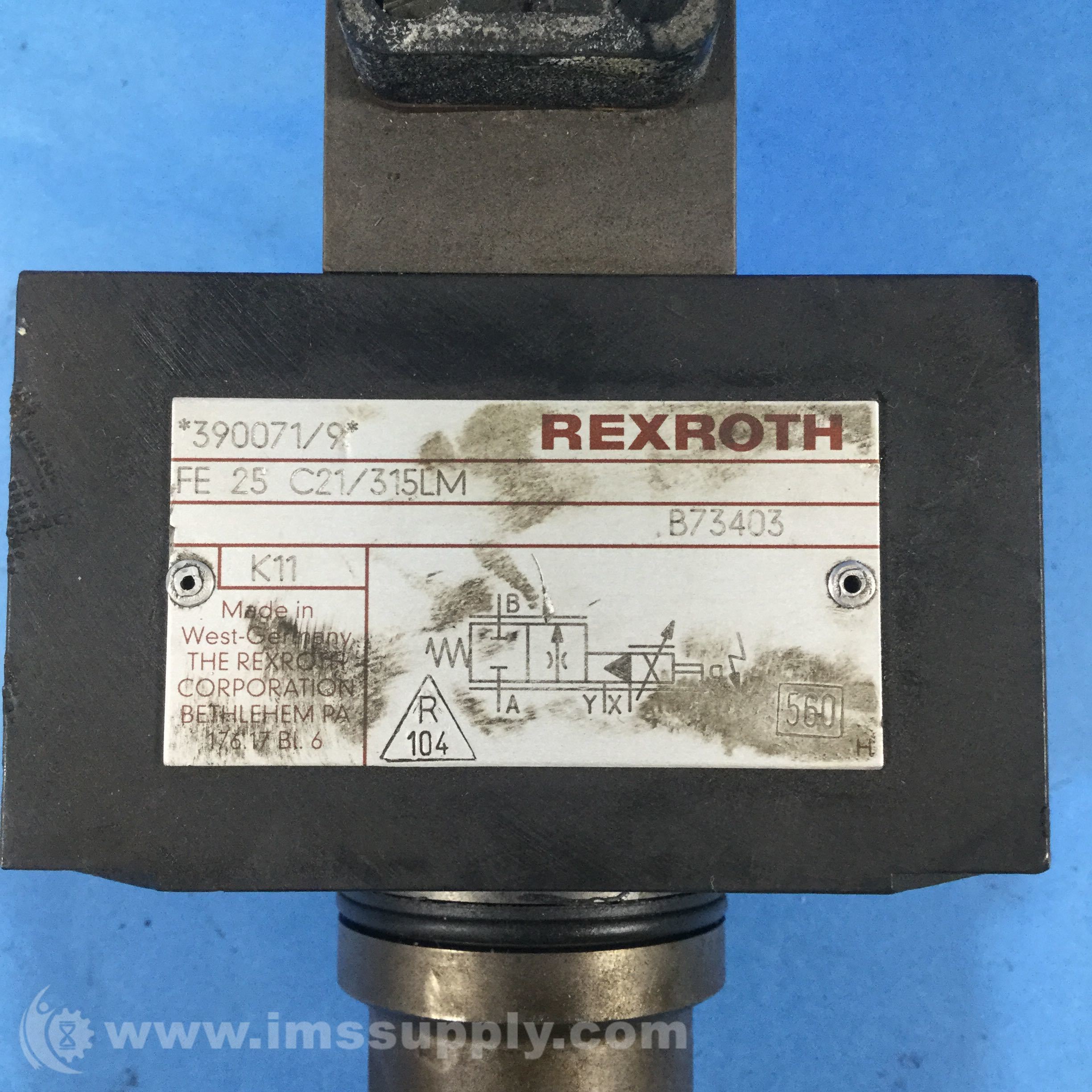 Rexroth FE 25 C21/315LM Proportional Valve - IMS Supply