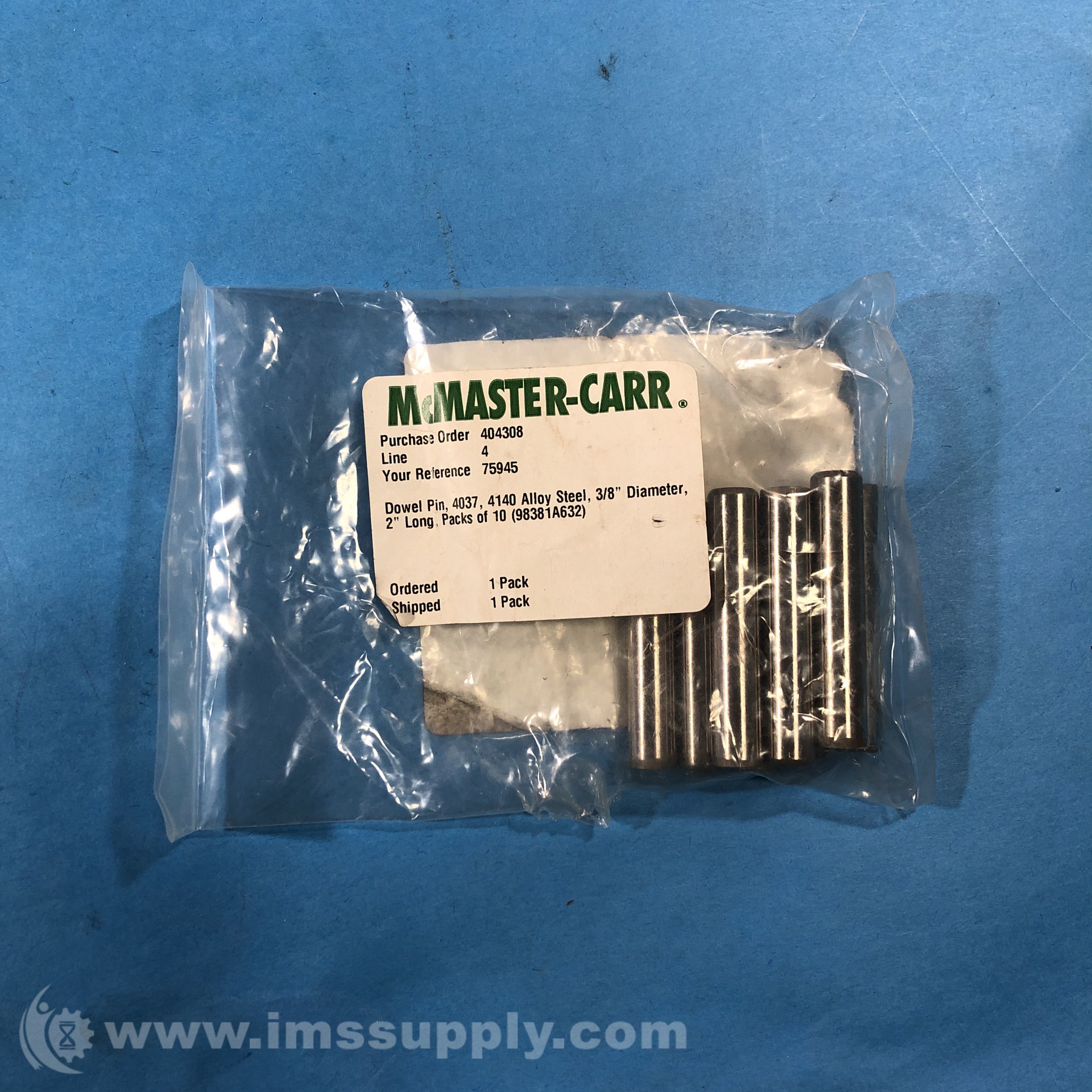 McMaster Carr Pack of 10 IMS Supply