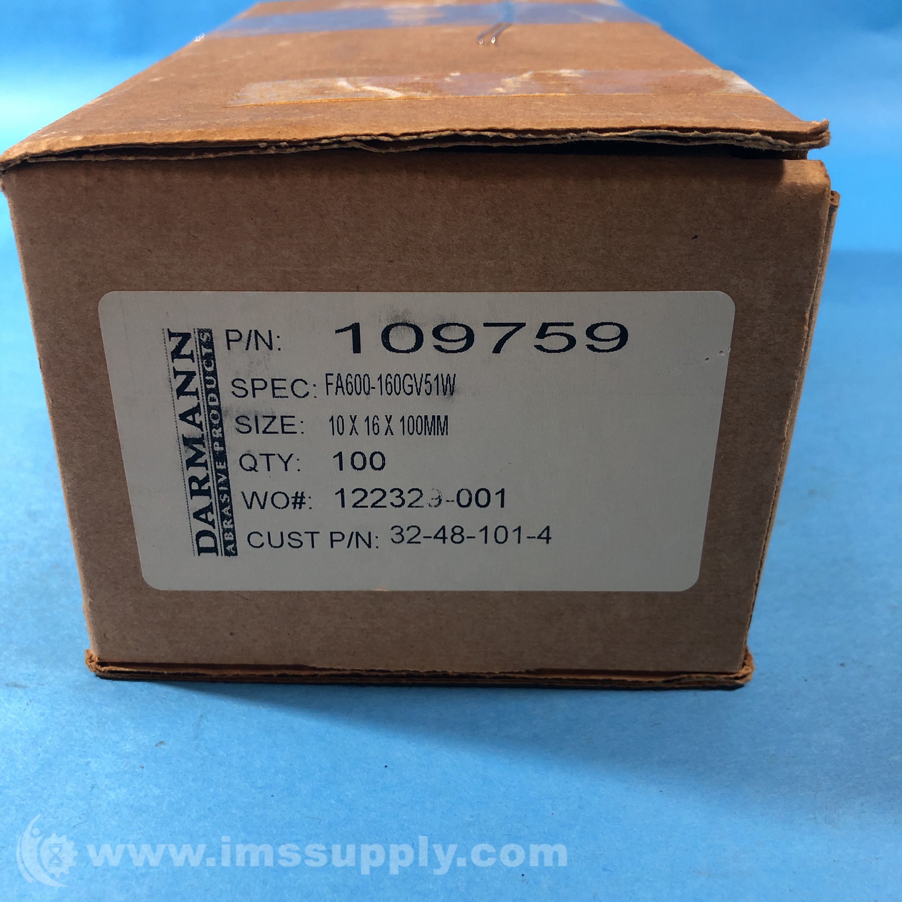 Darmann Abrasive Products 109759 Box of 100 FINISH STONES - IMS Supply