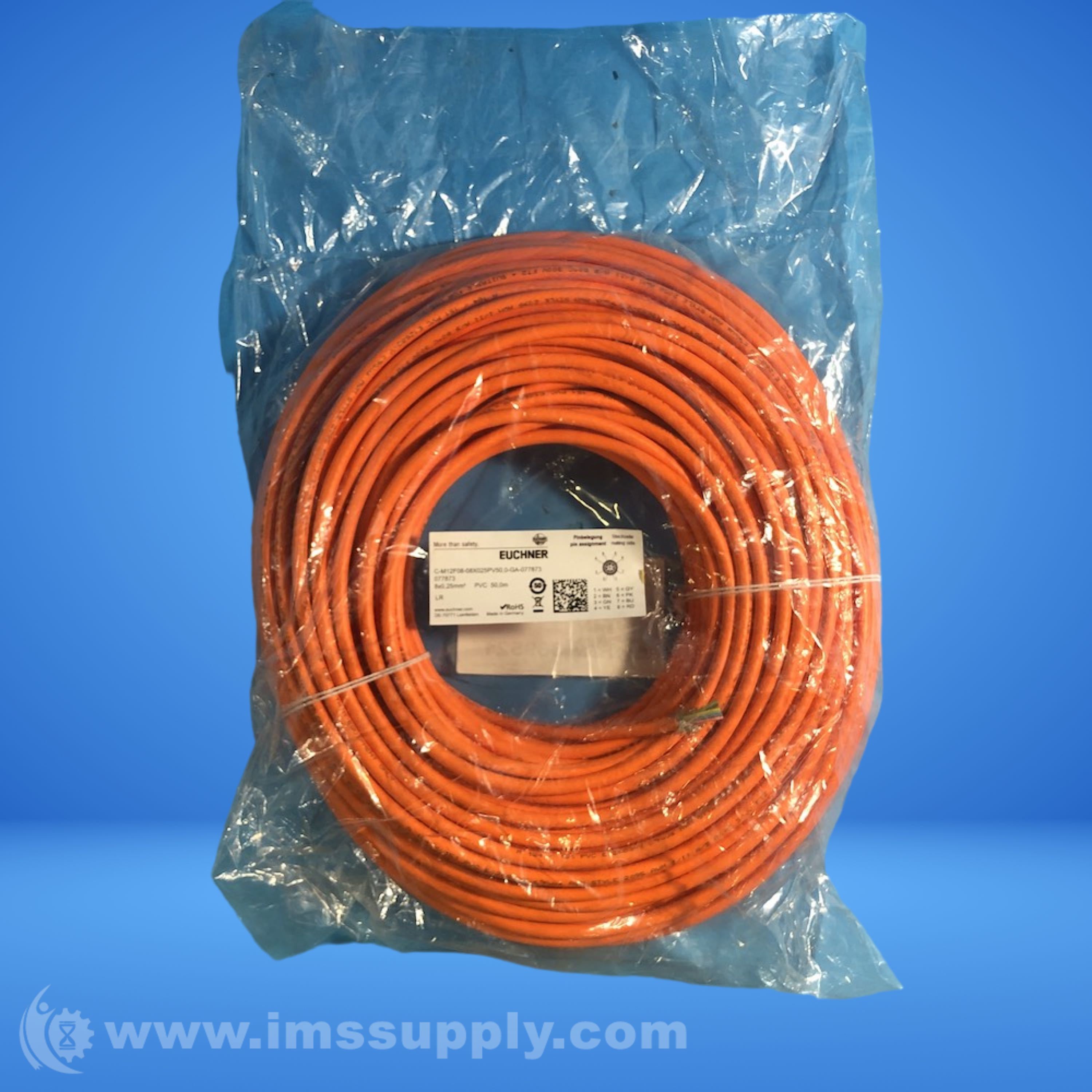 Euchner C-M12F08-08X025PV50,0-GA-077873 Connecting Cable 50m - IMS Supply