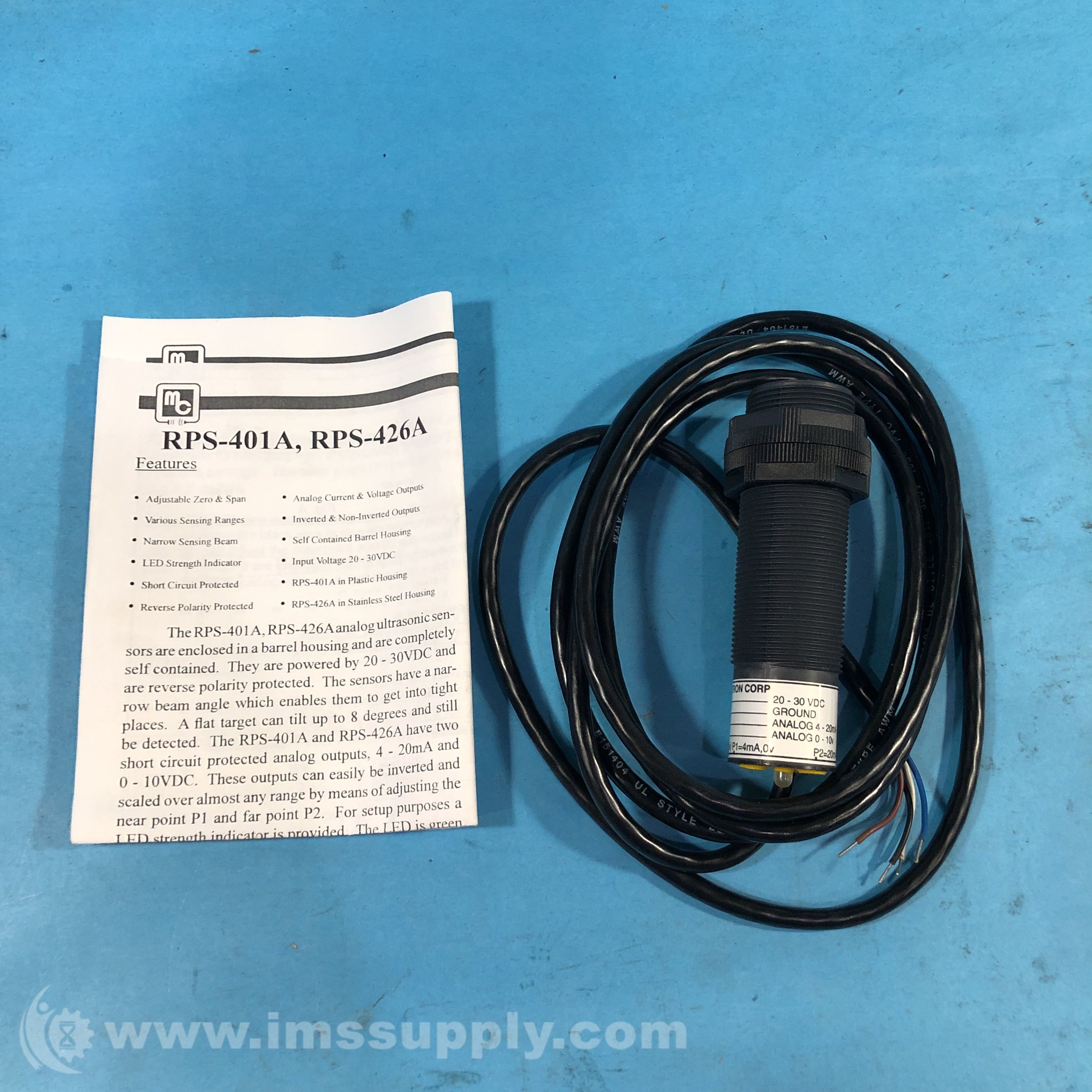 RPS-401A-40 Ultrasonic Sensor - IMS Supply