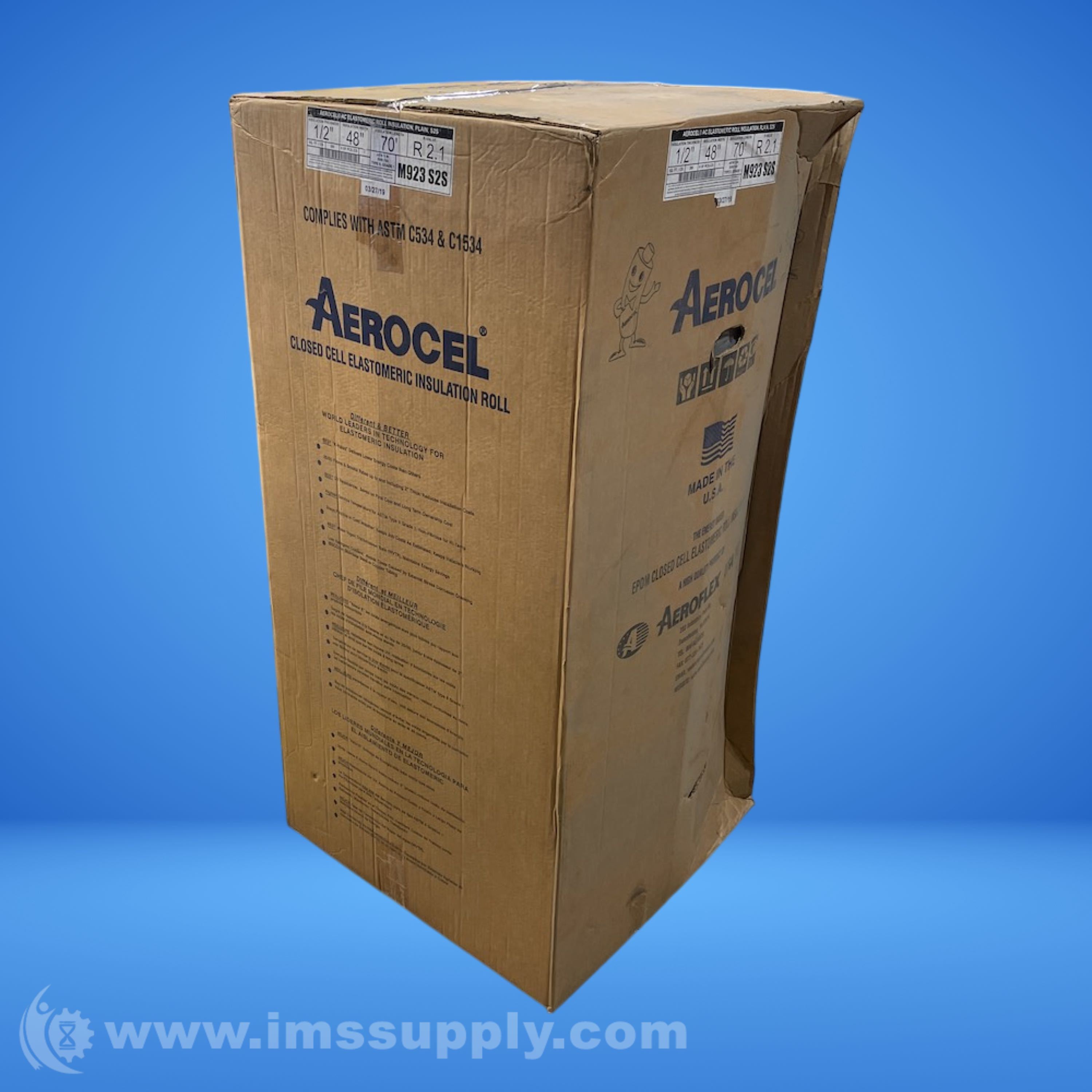 Aeroflex M923S2S AEROCEL Self Adhering Insulation Roll Black - IMS Supply