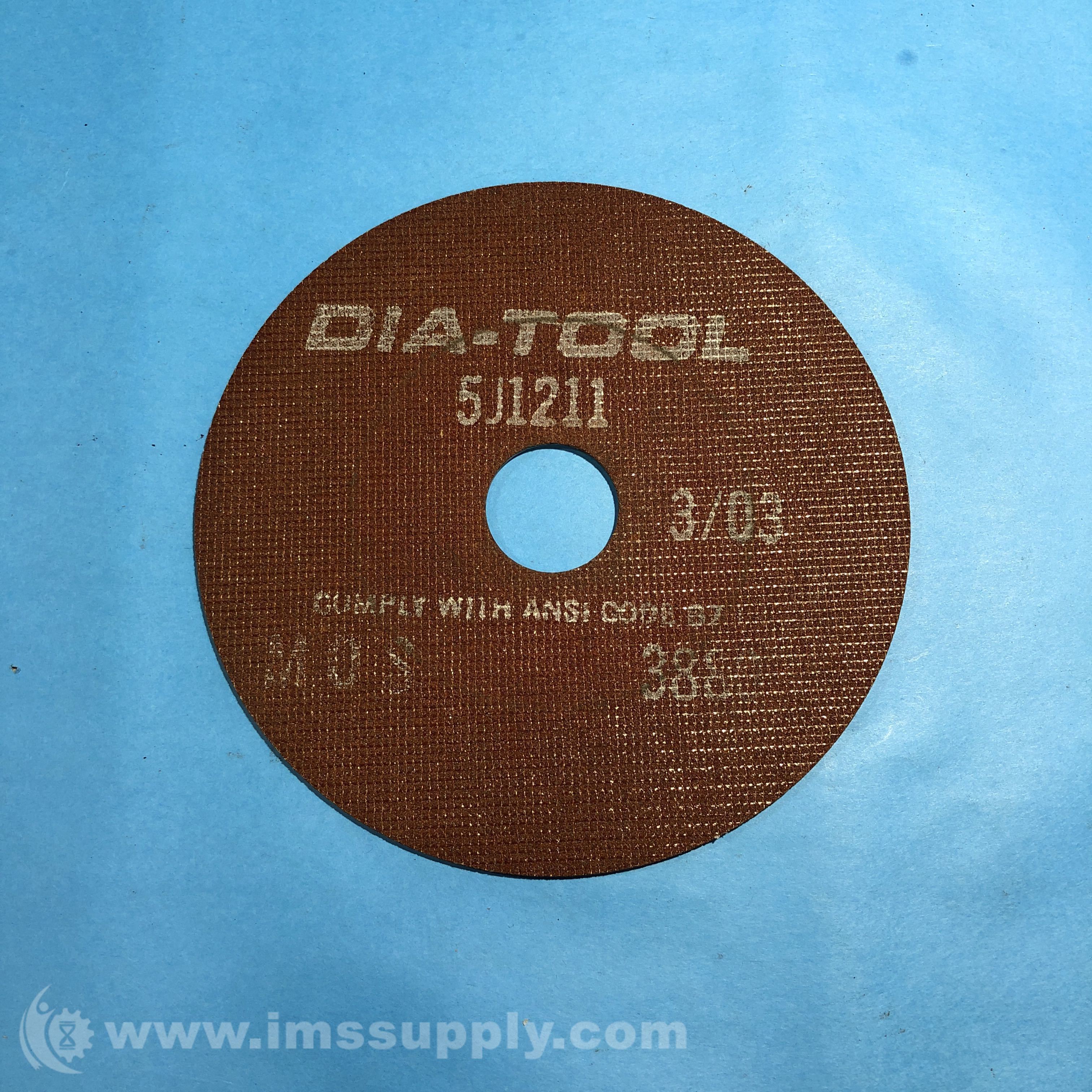 DiaTool 5J1211 3/03 CutOff Wheel, 8 OD IMS Supply
