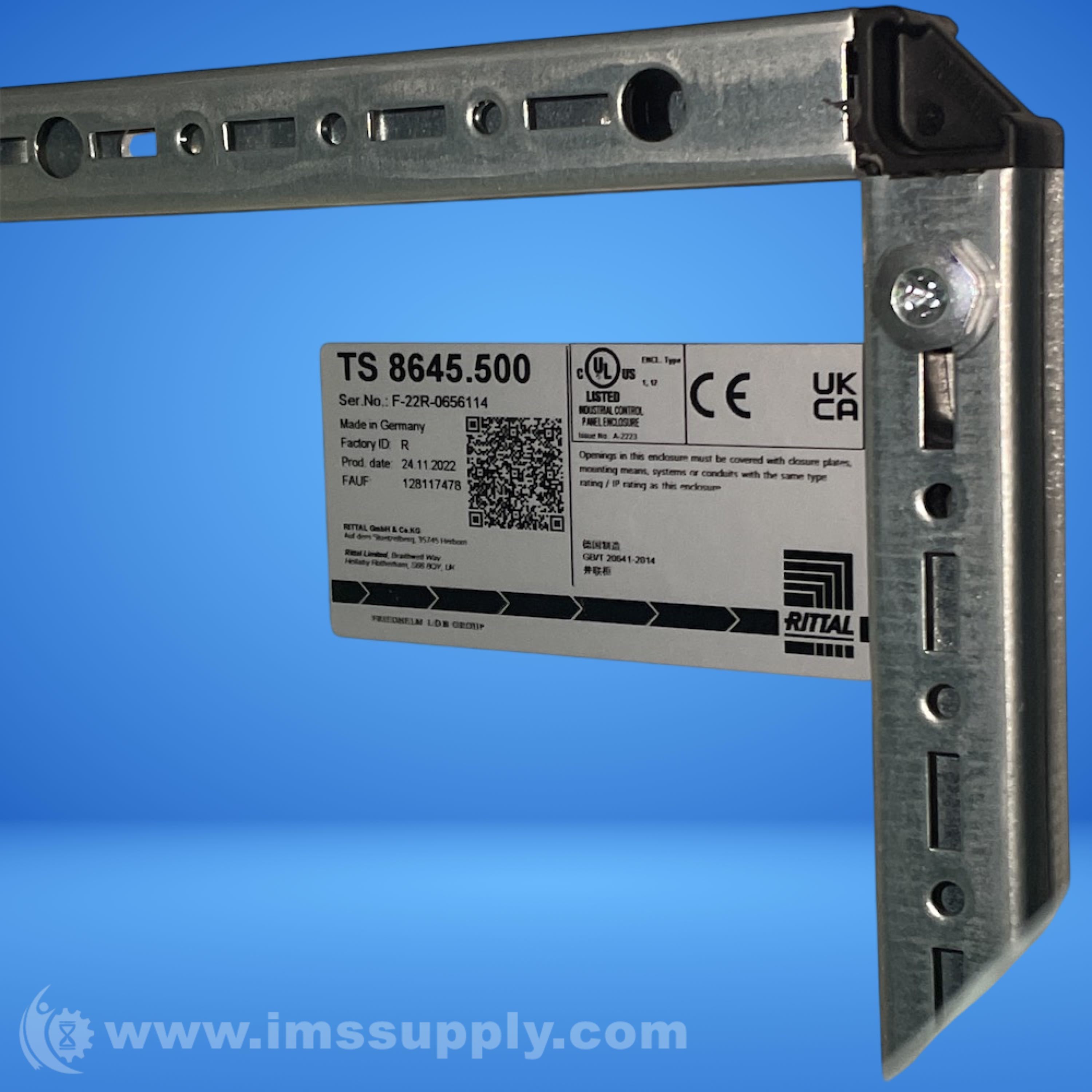 Rittal TS8645.500 Floor Standing Enclosure - IMS Supply