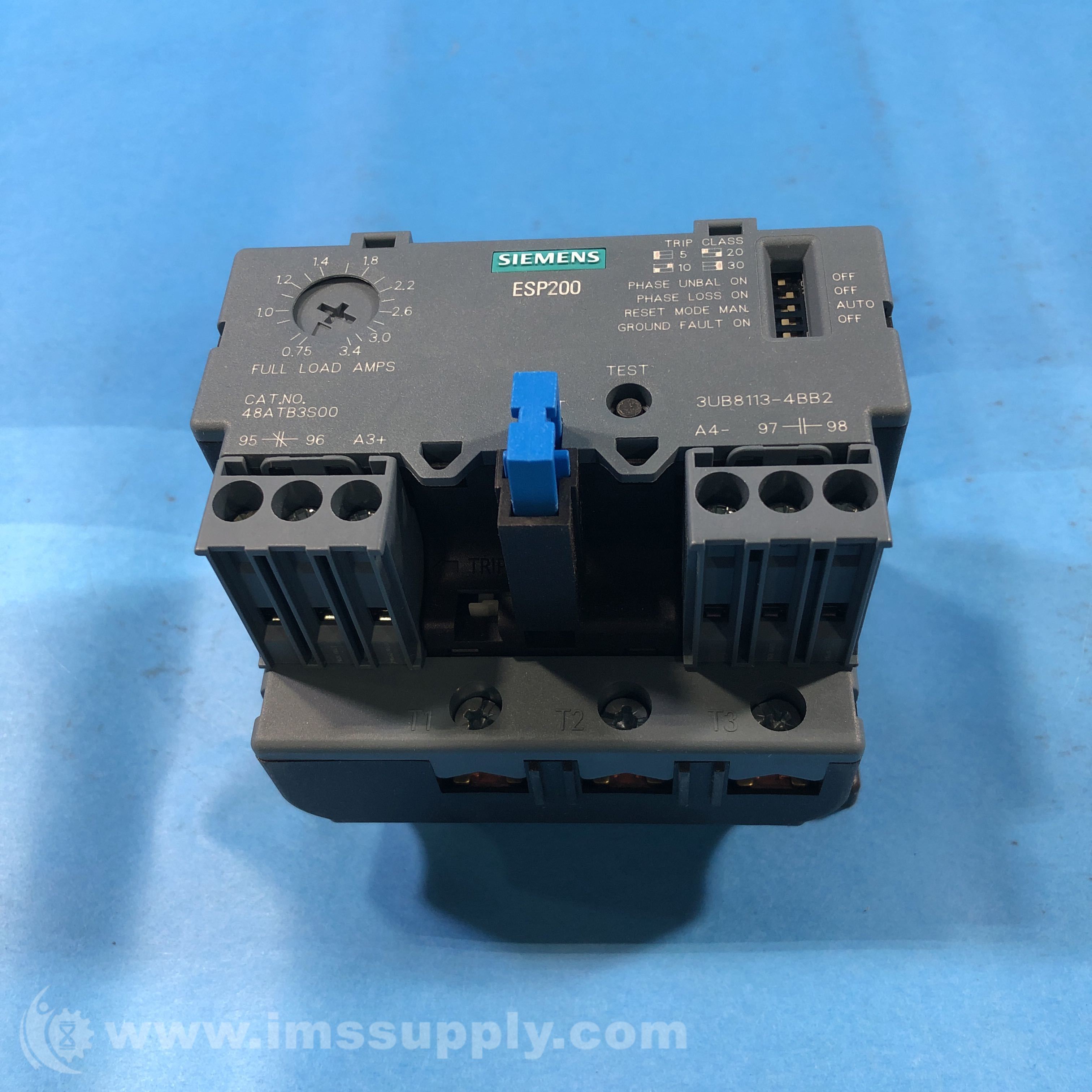 Siemens ESP200 48ATB3S00 Solid State Overload Relay IMS Supply