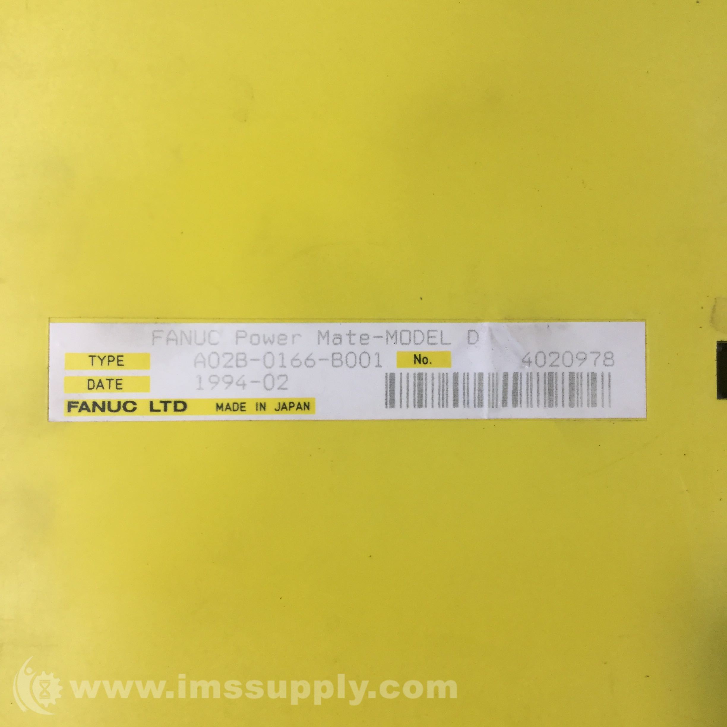 Fanuc A02B-0166-B001 Power Mate Servo Controller Module Fanuc A02B-0166-B001 Power Mate Servo Controller Module