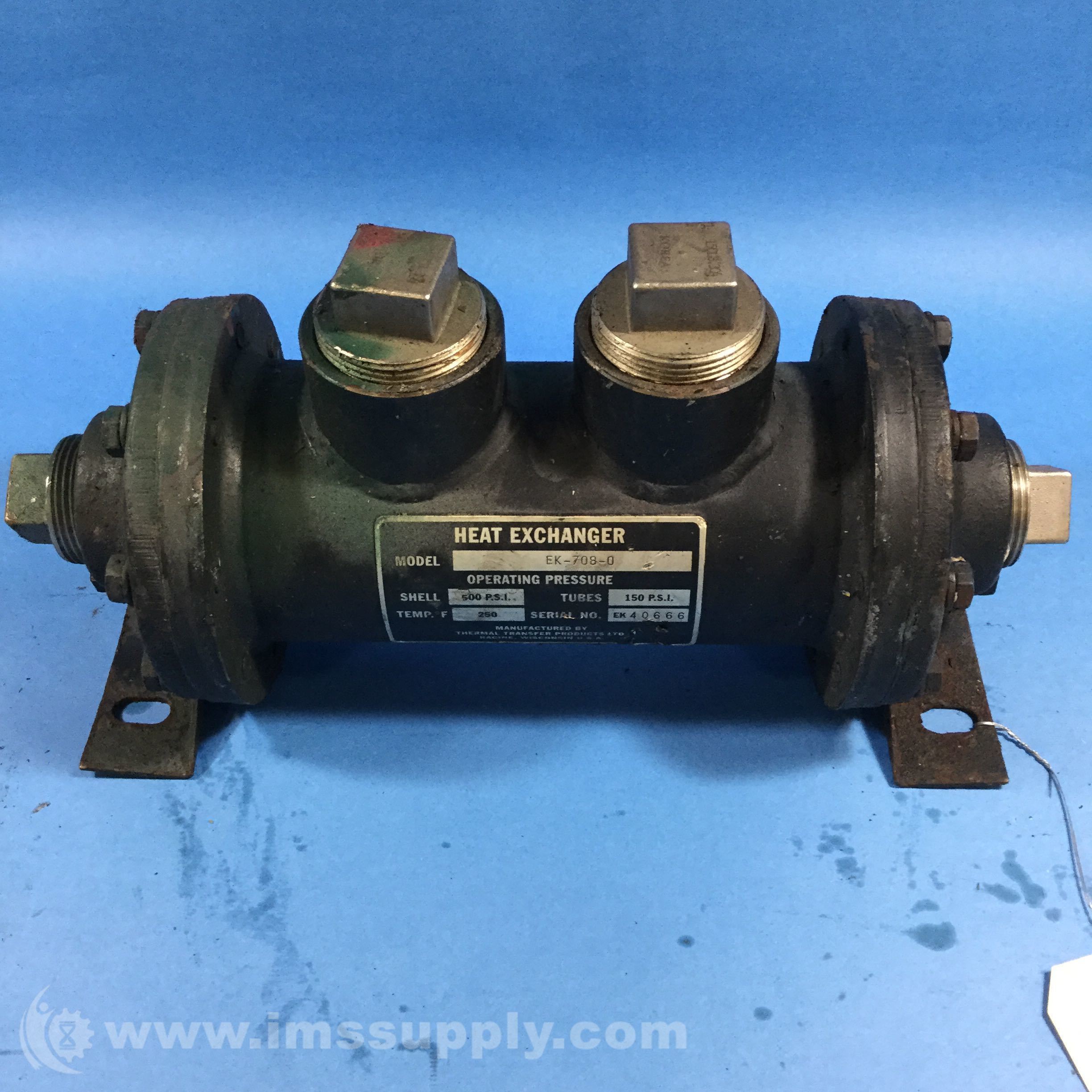 Thermal Transfer EK-708-O 500PSI 150PSI 250Deg Heat Exchanger