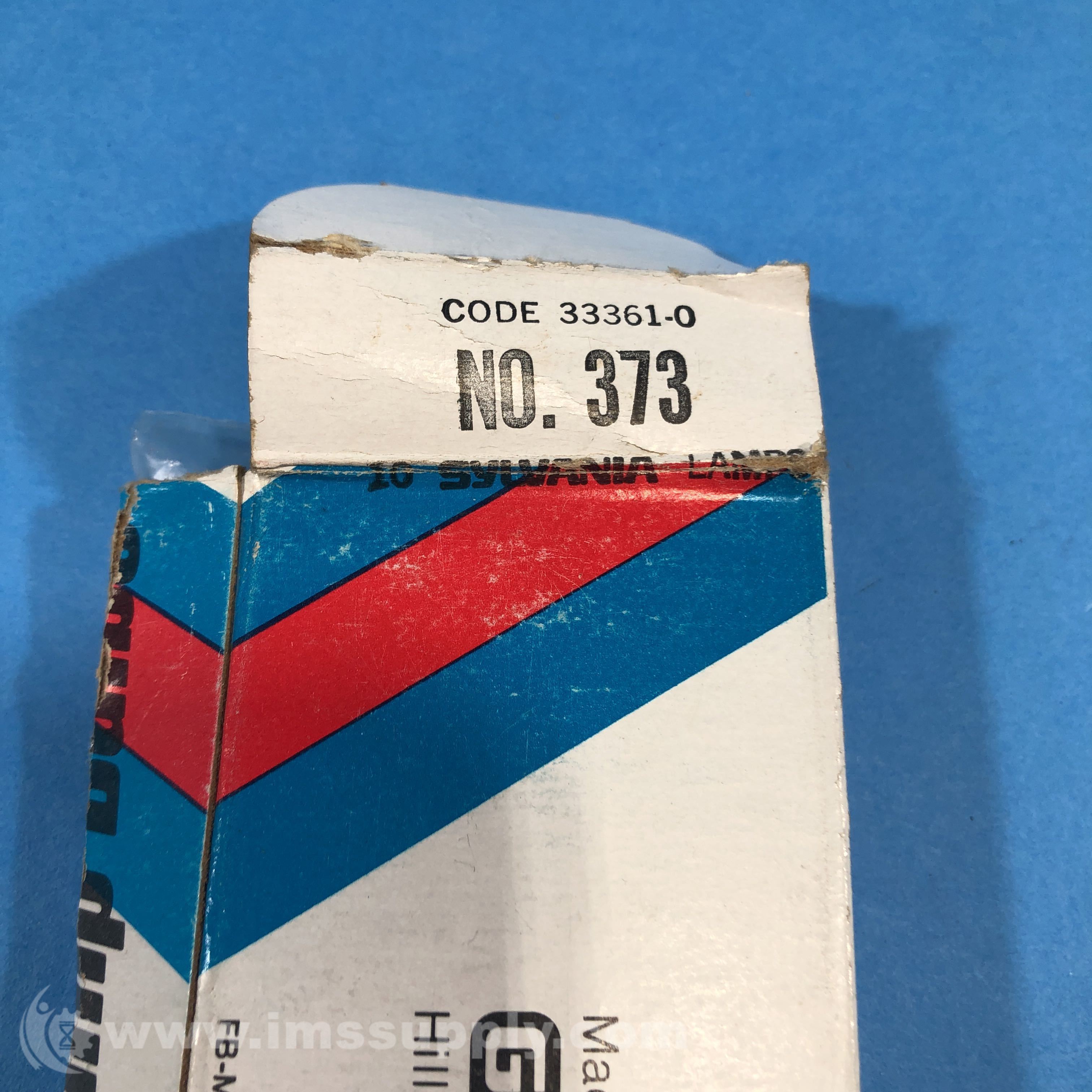 Sylvania 33361-0 373 Box of 10 Miniature Lamp Bulbs - IMS Supply
