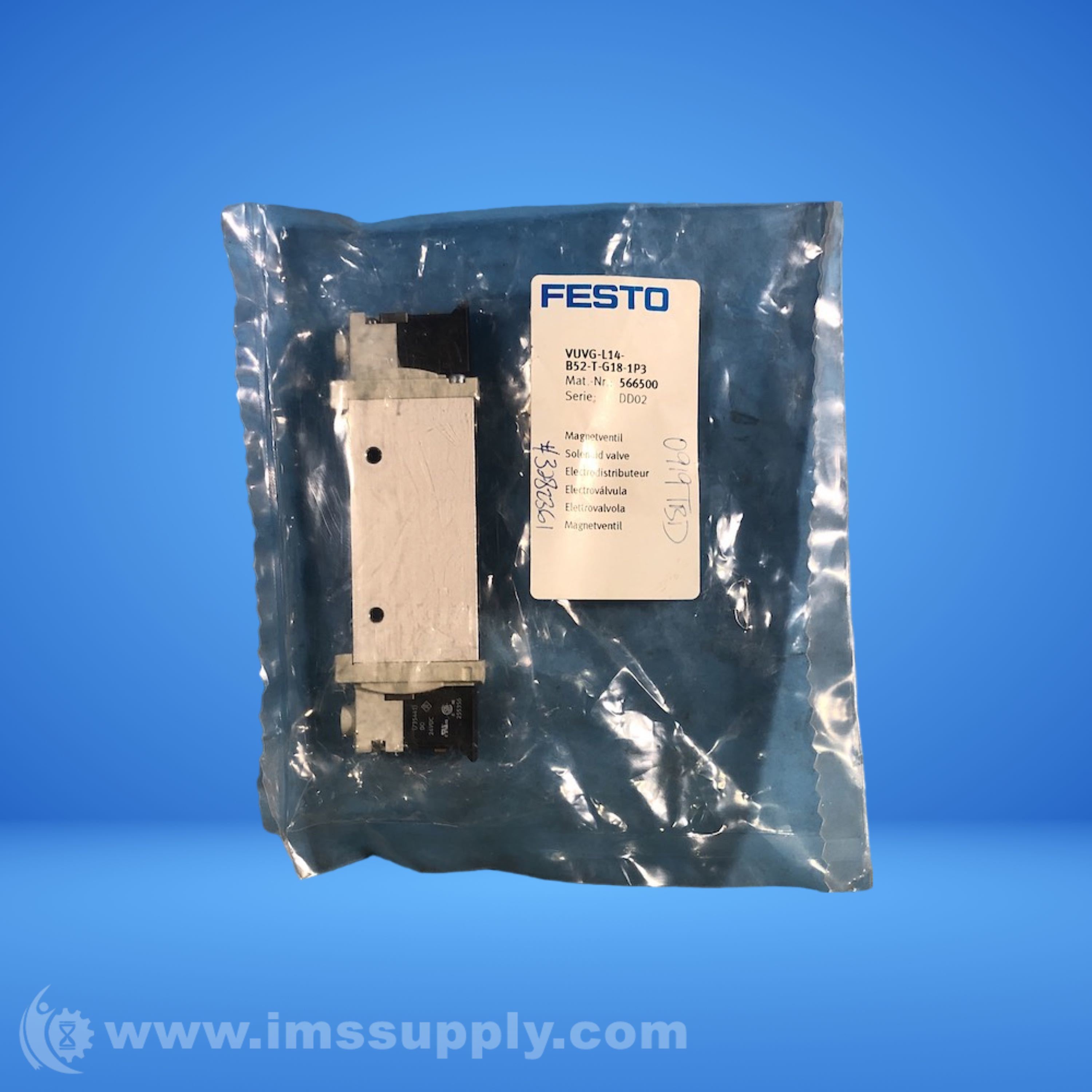 Festo VUVG-L14-B52-T-G18-1P3 Solenoid Valve - IMS Supply