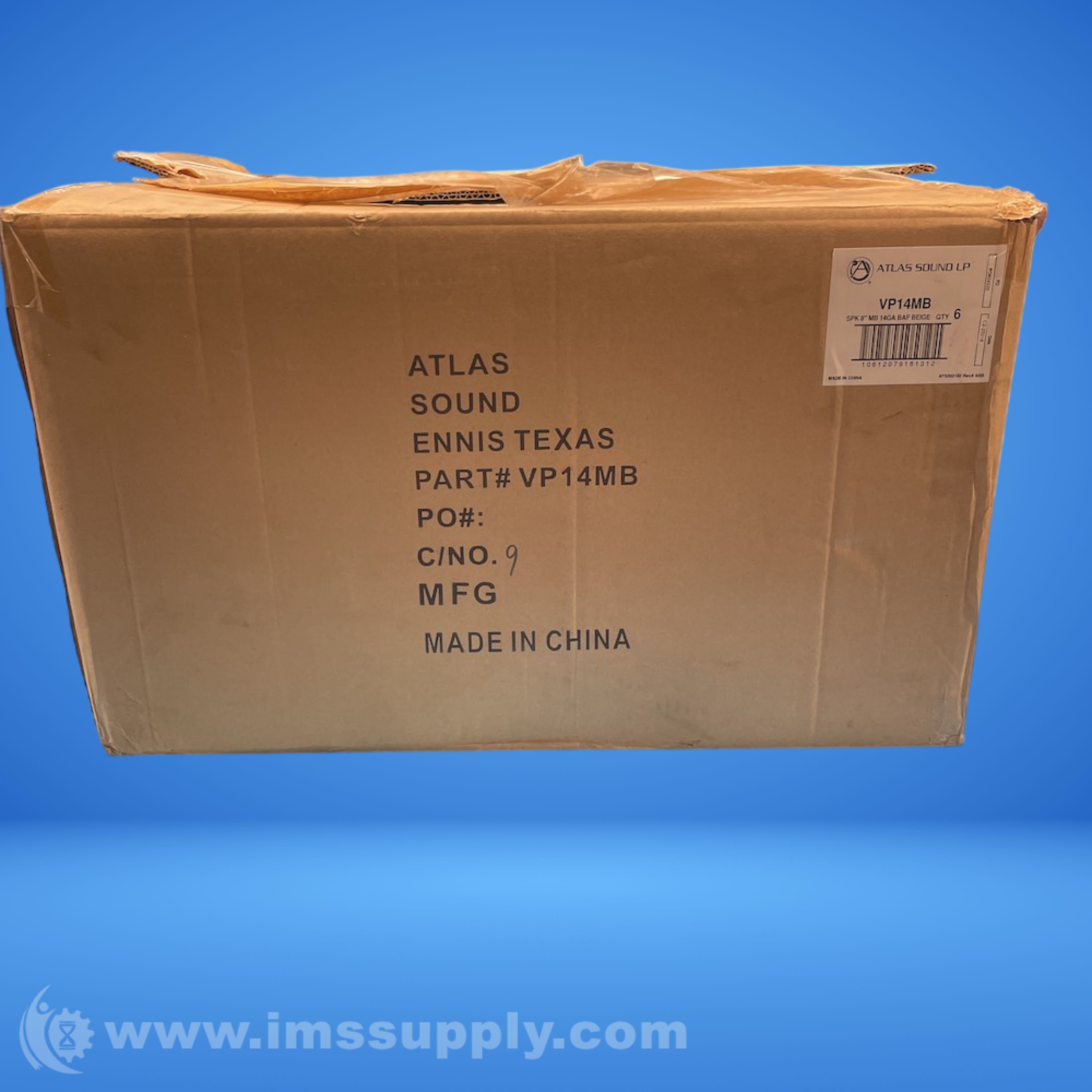Atlas Sound VP14MB 8 Speaker with Vandal Resistant Baffle - IMS Supply