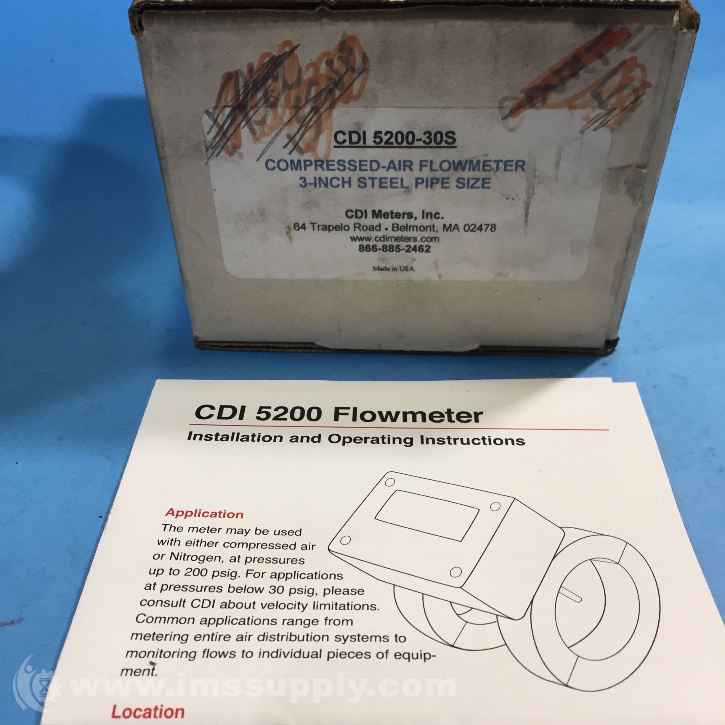 CDI Meters CDI 520030S Compressed Air Flowmeter IMS Supply