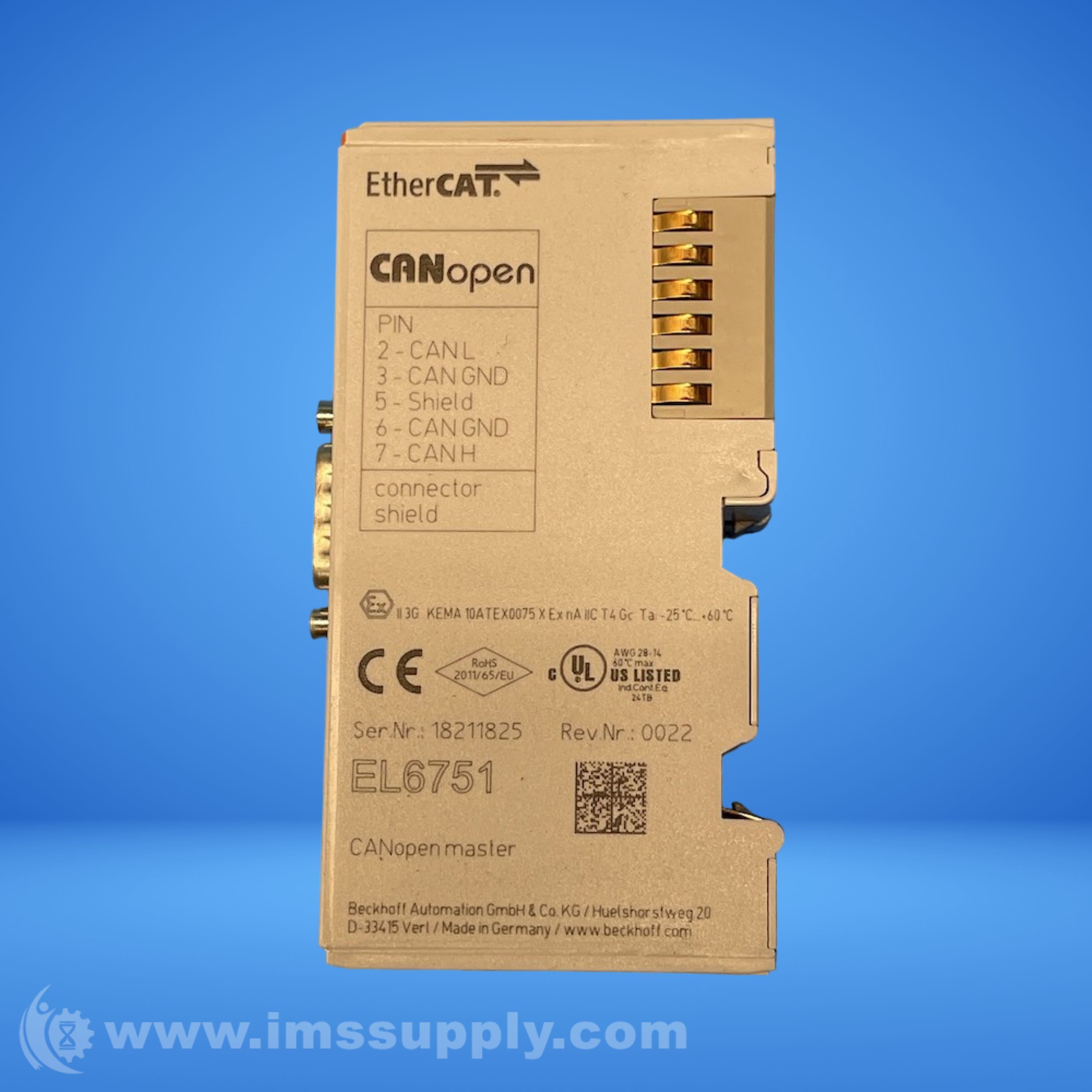 Beckhoff EL6751 PLC Module - IMS Supply